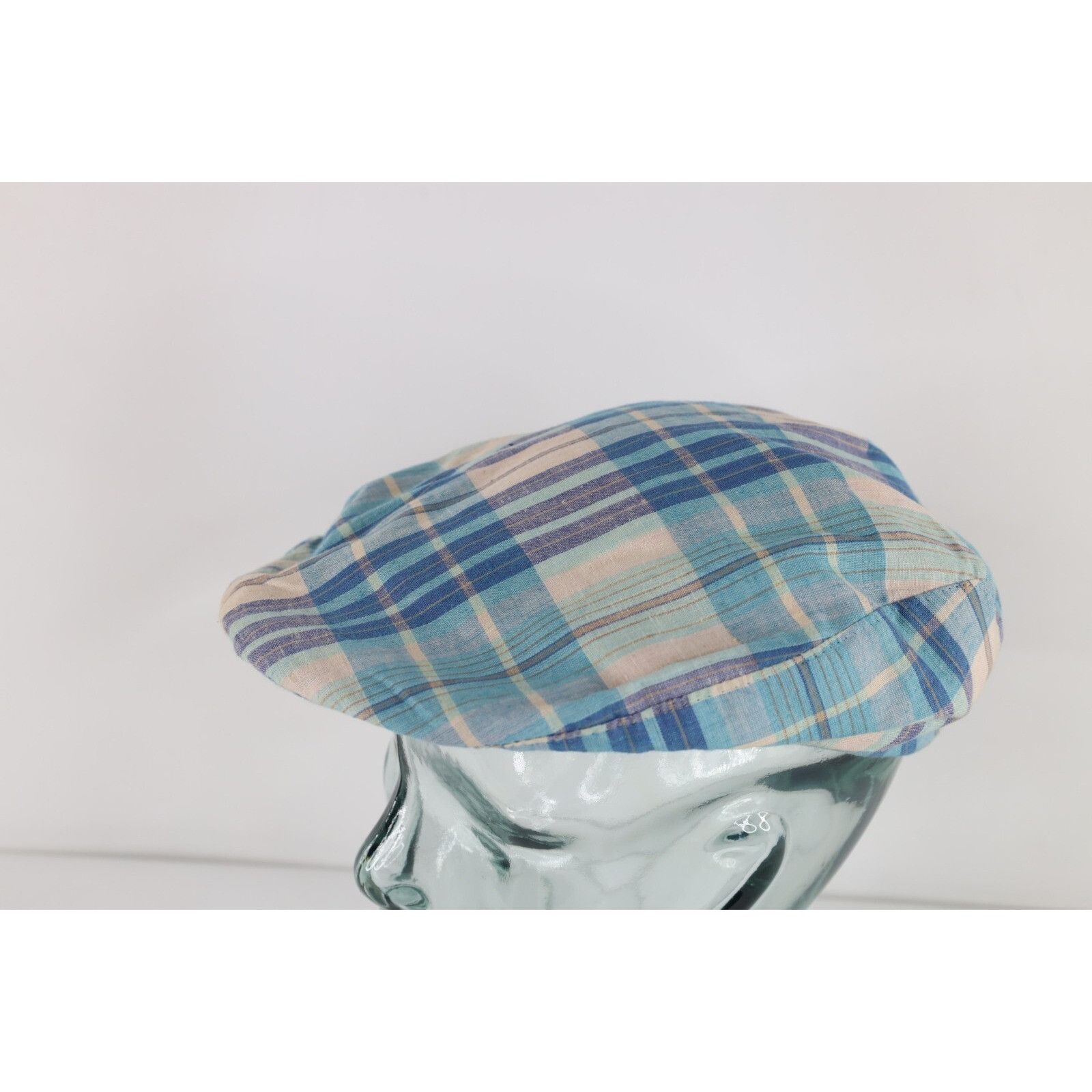 Vintage Vintage 70s 80s Streetwear Madras Plaid Newsboy Cabbie Hat Size ONE SIZE - 2 Thumbnail