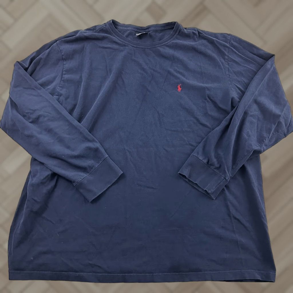 Ralph Lauren Y2K Polo Ralph Lauren Long Sleeve T Shirt Men's XXL Solid Blue Size US XXL / EU 58 / 5 - 1 Thumbnail