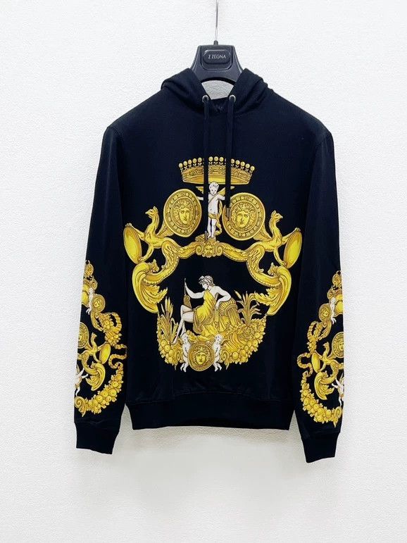 Versace Versace Baroque Print Black Hoodie Size US M / EU 48-50 / 2 - 1 Thumbnail