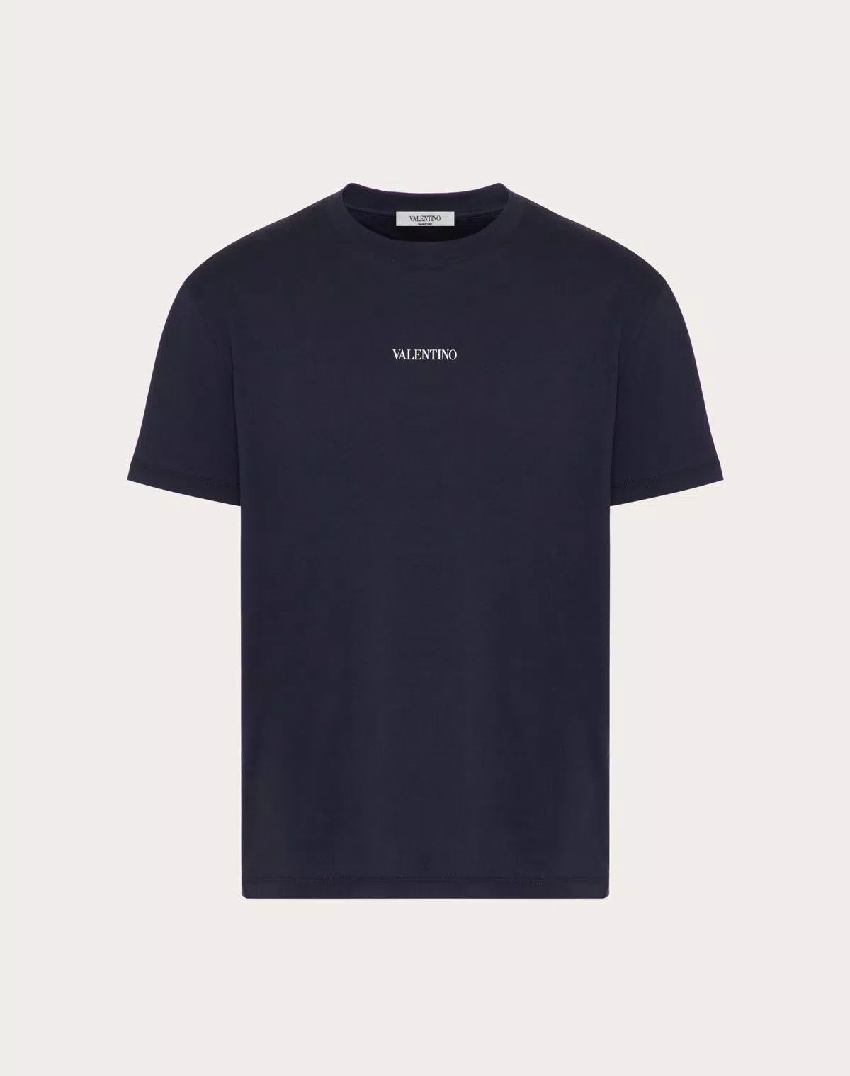 Valentino oc11z0725 T-Shirt With Valentino Print in Navy Blue Size US XS / EU 42 / 0 - 1 Thumbnail