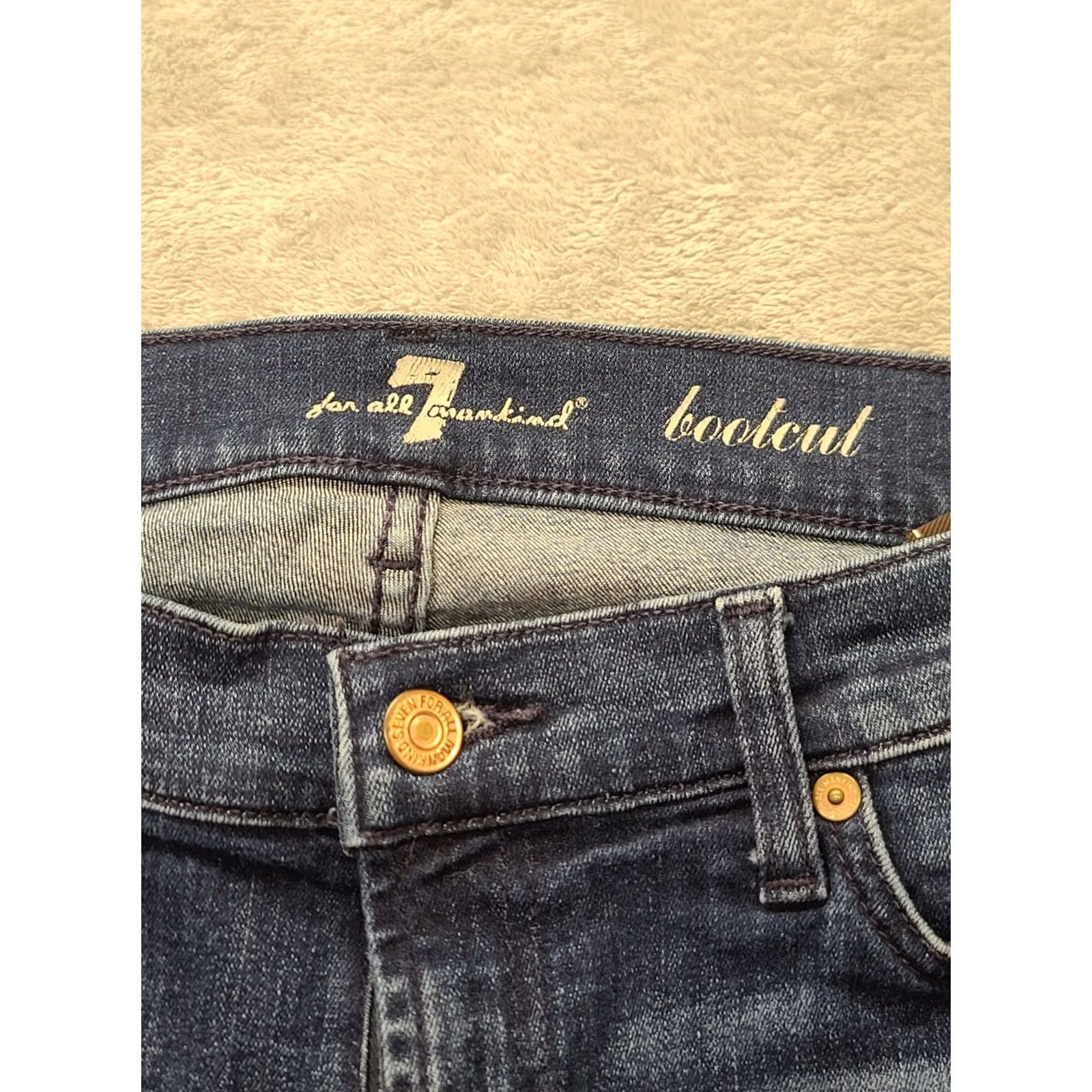 7 For All Mankind 7 For All Mankind Jeans Womens 32 Bootcut Regular Fit Straight Leg Distressed Denim Blue 7 For All Mankind Bootcut Jeans Womens 32 Size 24" / US 00 / IT 34 - 2 Thumbnail