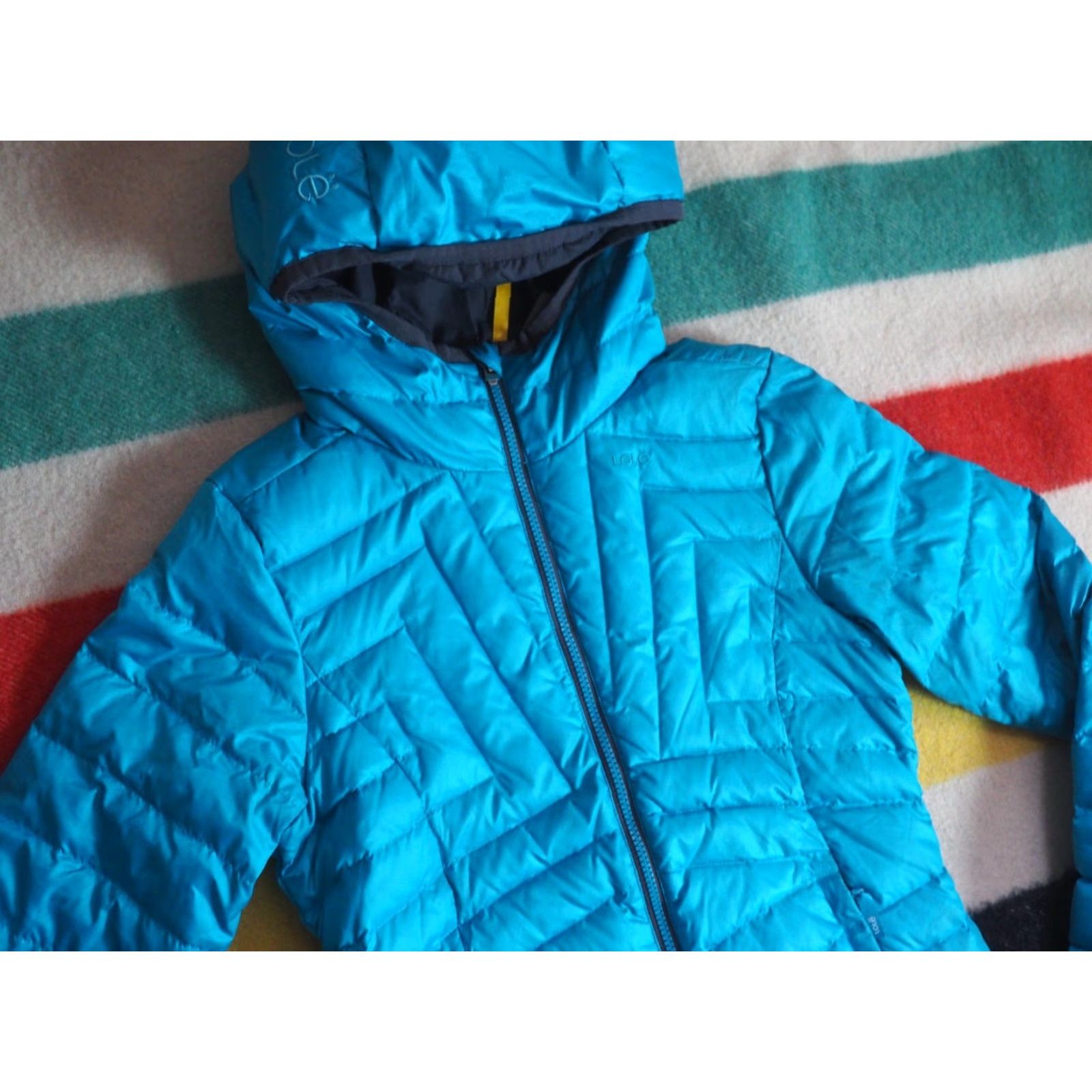 Vintage Lolë Aqua Ocean Blue Full Zip Puffer Jacket Coat Womens S Size S / US 4 / IT 40 - 2 Thumbnail