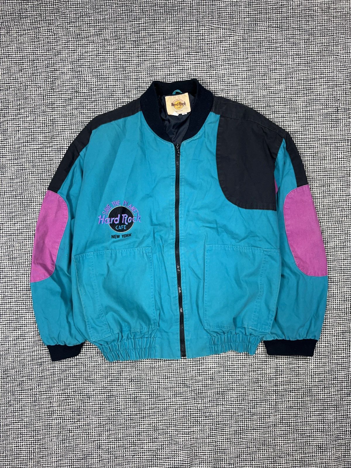 Hard Rock Cafe ➕ vintage rare 90s Hard Rock Cafe boxy bomber jacket Size US L / EU 52-54 / 3 - 5 Thumbnail