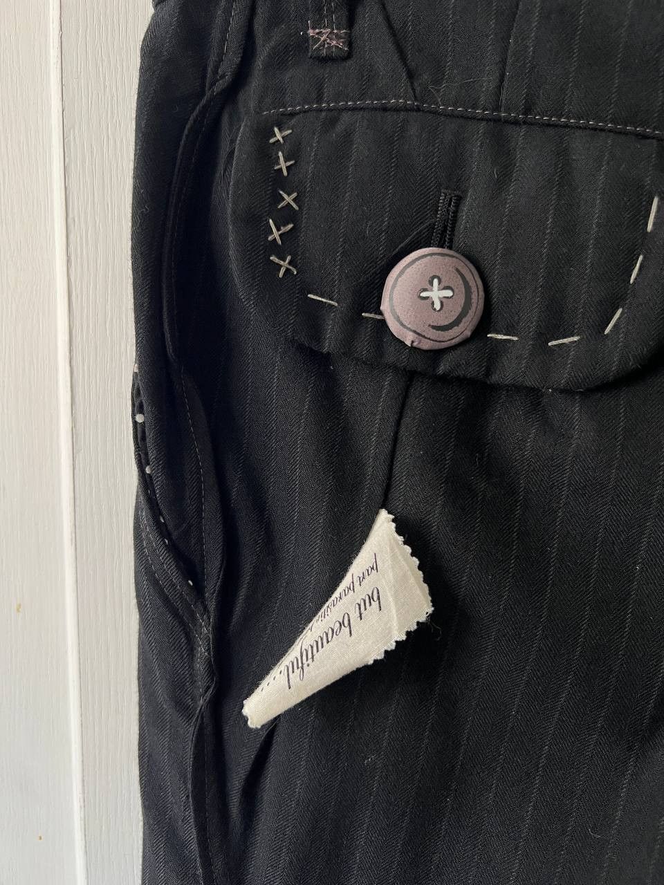 Undercover AW04 Undercover But Beautiful Pinstripe Multi Button Pants Size US 28 / EU 44 - 6 Thumbnail