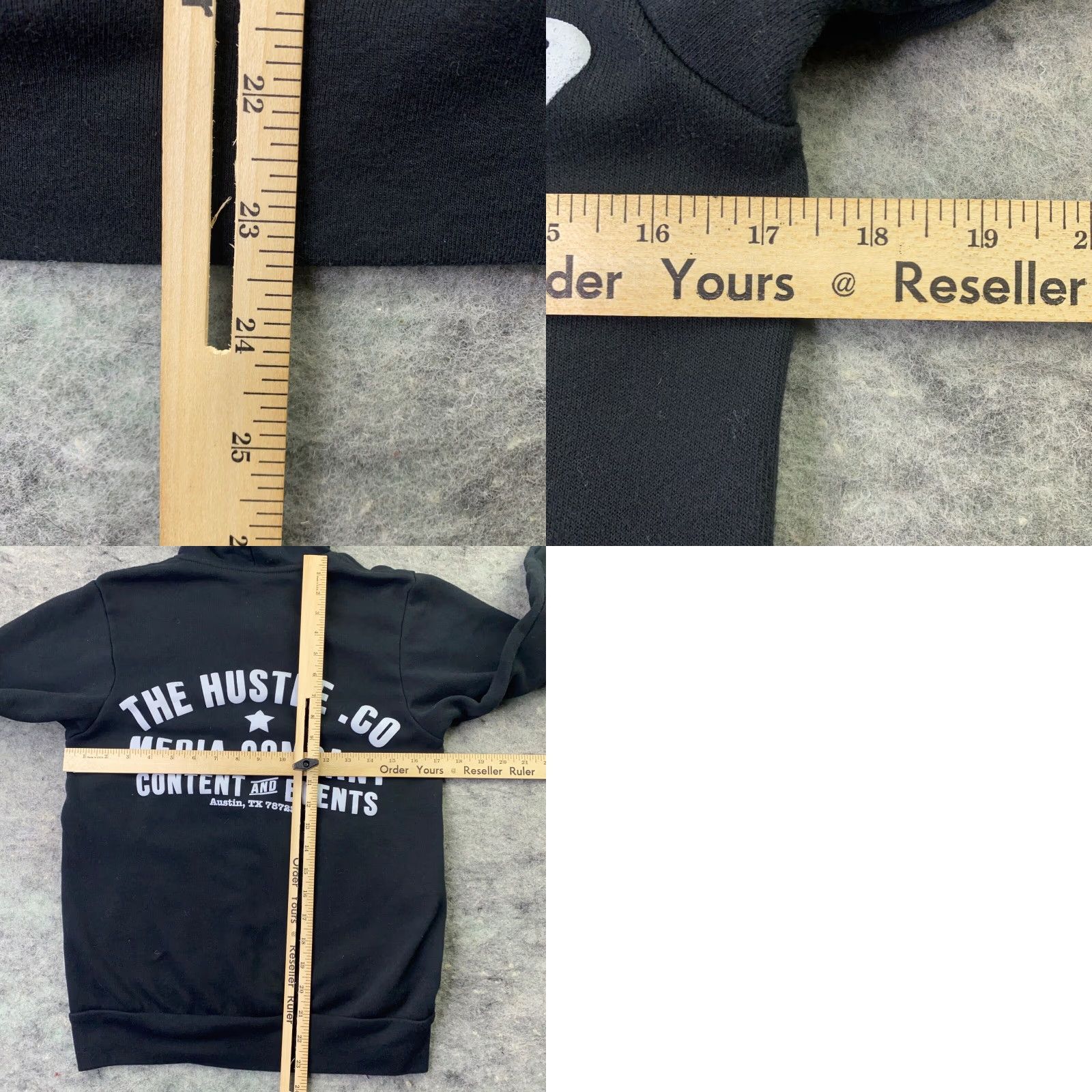 Vintage Bella + Canvas Hustle.Co Mens Hoodie Full Zip Black S Pockets Hooded Sweatshirt Sweatshirt Size US S / EU 44-46 / 1 - 8 Thumbnail