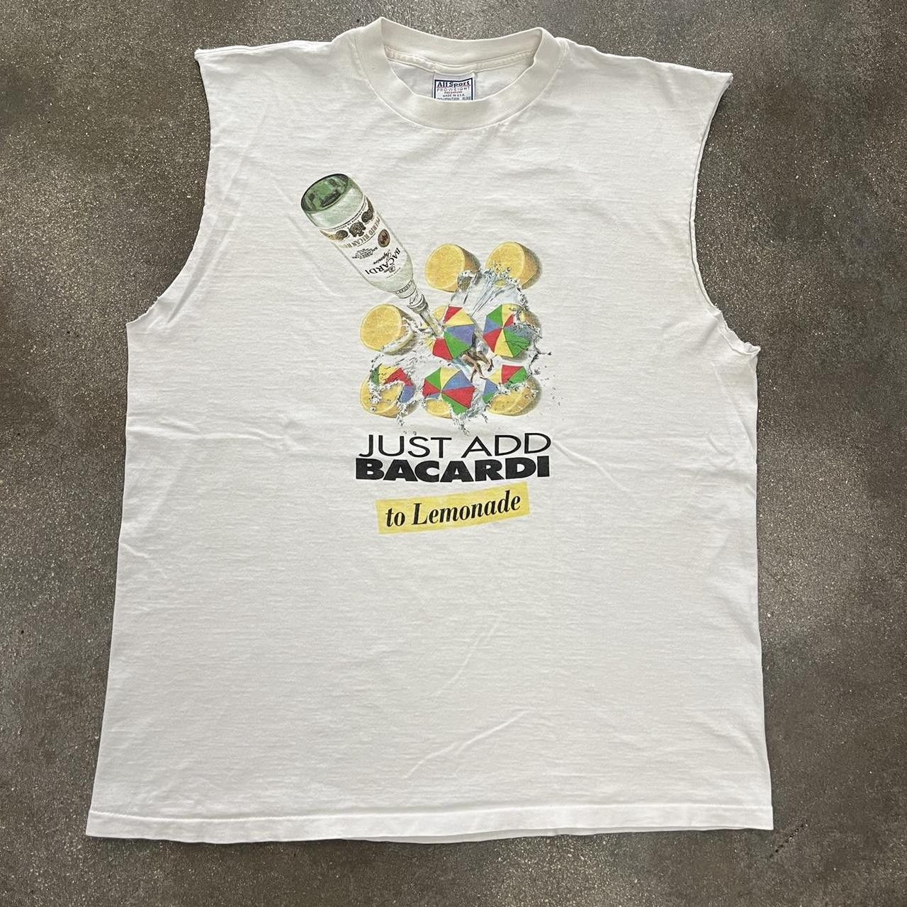 Vintage VTG 90s Bacardi Lemonade Cutoff Tank Top Shirt Size US XL / EU 56 / 4 - 1 Thumbnail