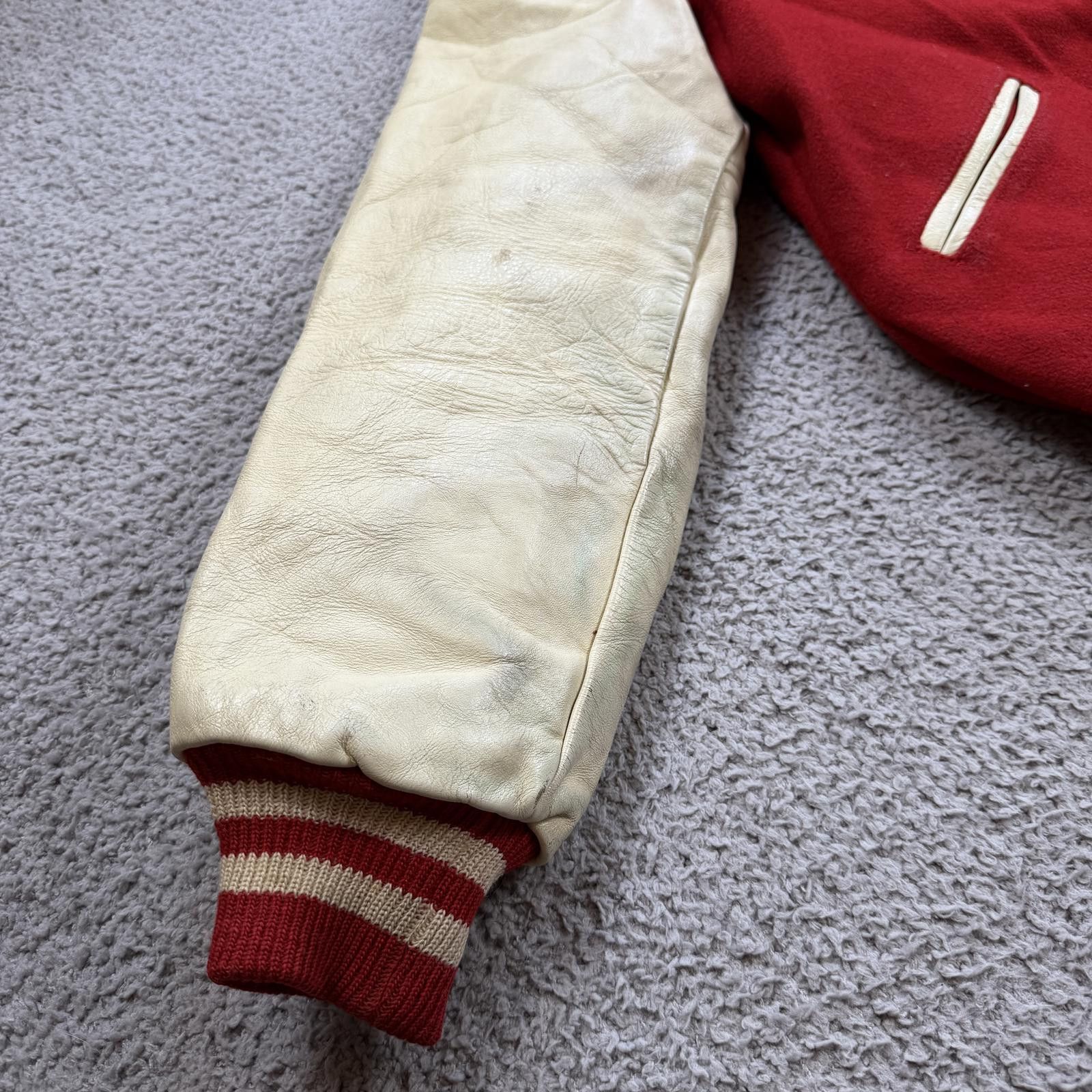 Other Vintage 70s Butwin Varsity Jacket Red Wool Leather Letterman Size US S / EU 44-46 / 1 - 7 Thumbnail