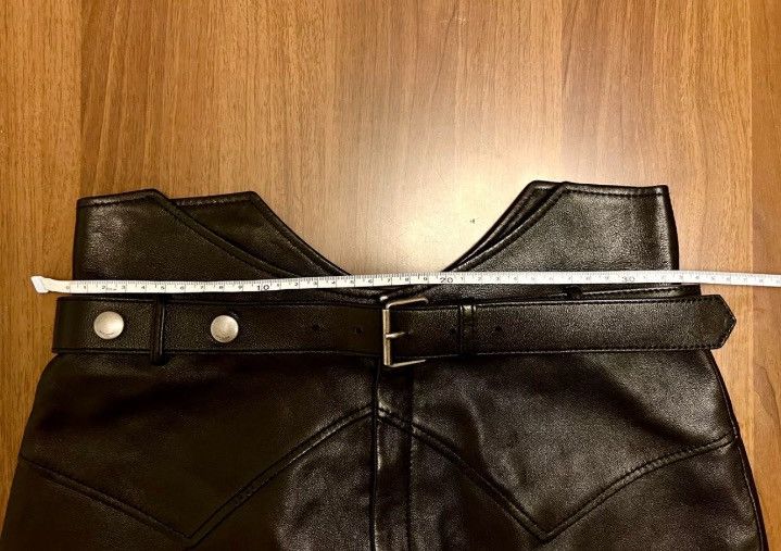 Saint Laurent Paris × Yves Saint Laurent Saint Laurent 19ss Skirt Leather Skirt2410-Nextarrow Size S / US 4 / IT 40 - 4 Thumbnail