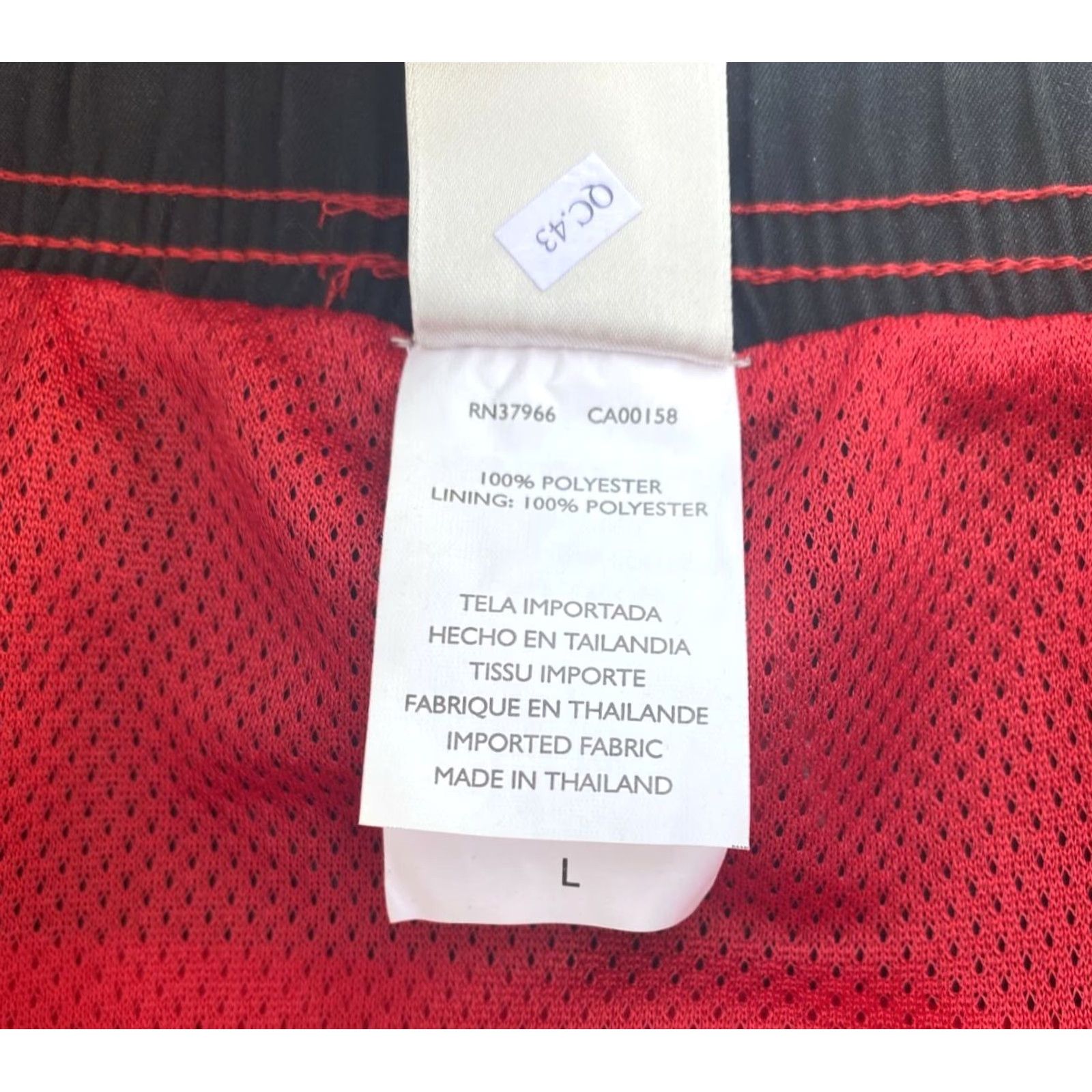 Nike VINTAGE Nike Athletic Shorts Mens L Red Basketball Athletic Drawstring Shorts Size US 33 - 6 Thumbnail