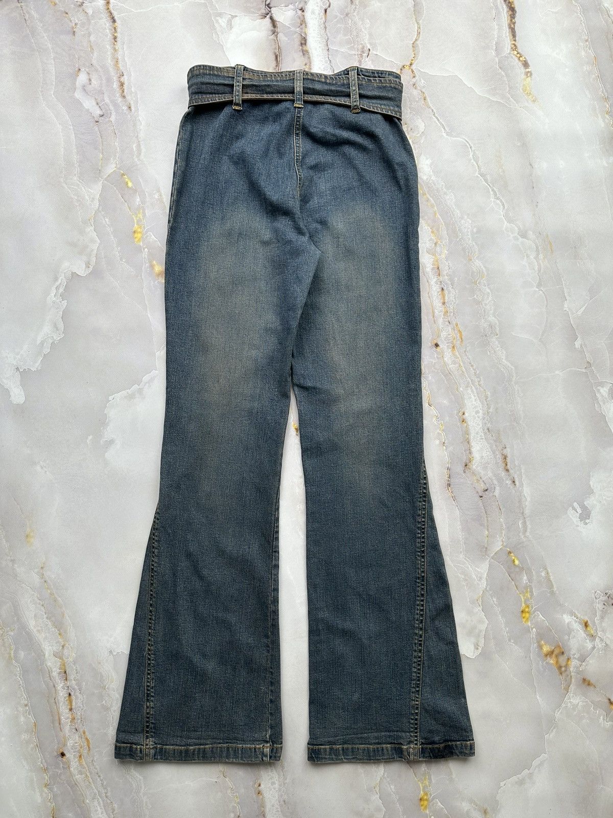 Japanese Brand Vintage Flared Jeans With Belt Size 27" / US 4 / IT 40 - 6 Thumbnail