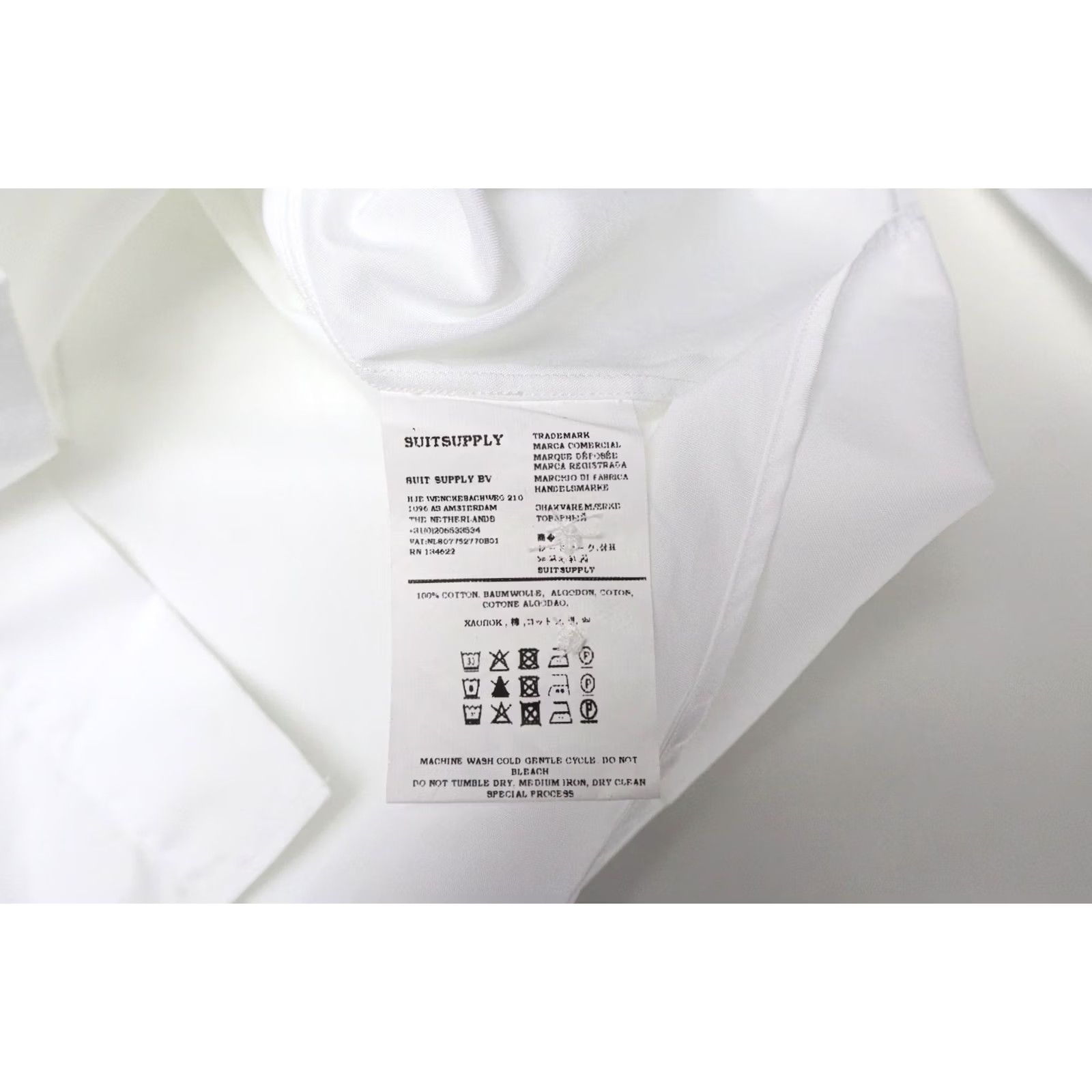 Suitsupply SUITSUPPLY Formal Shirt Extra Slim Fit Men's MEDIUM Collared Long Sleeve White Size 40R - 6 Thumbnail