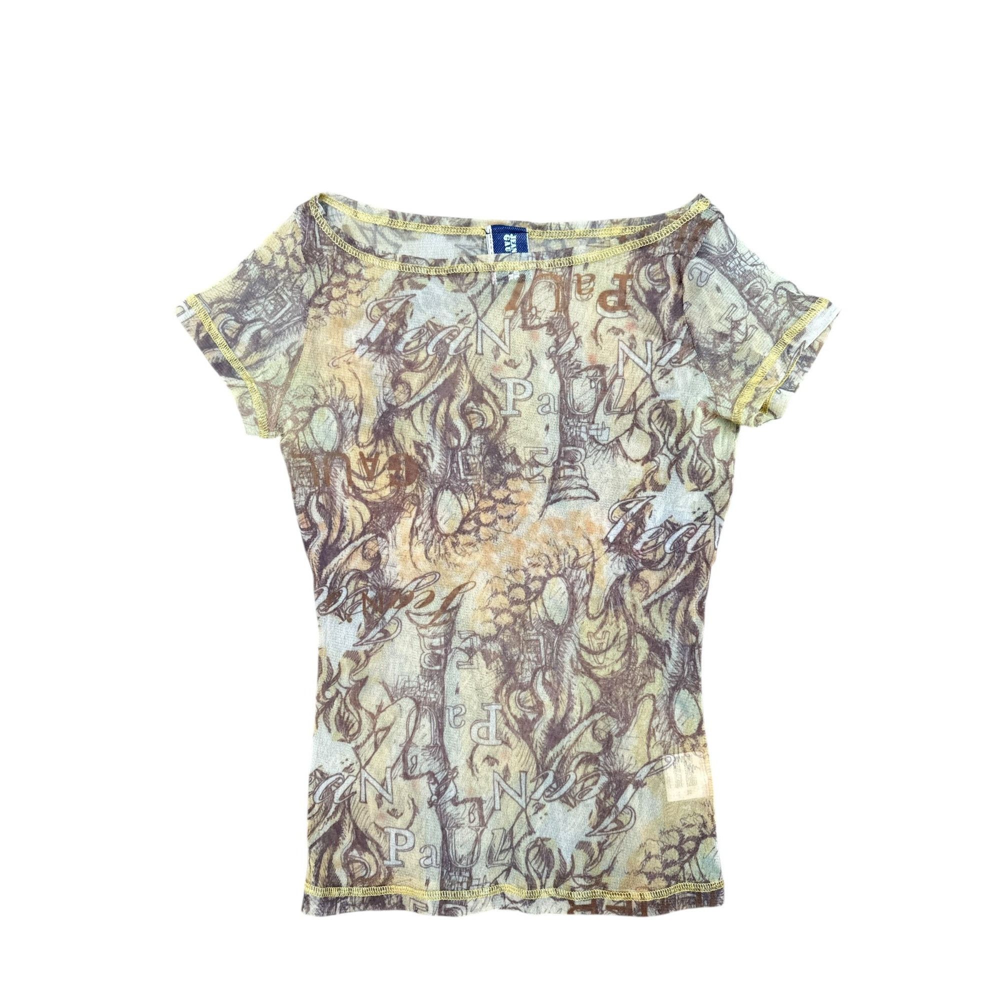Jean Paul Gaultier Mesh beige t-shirt Size XS / US 0-2 / IT 36-38 - 1 Thumbnail
