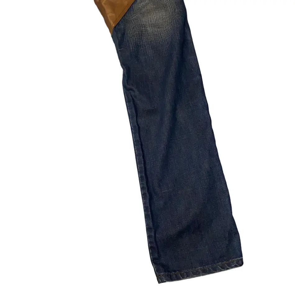 Japanese Brand Saxlanter Flared Jeans Washed Straigh Cut Size US 30 / EU 46 - 10 Thumbnail
