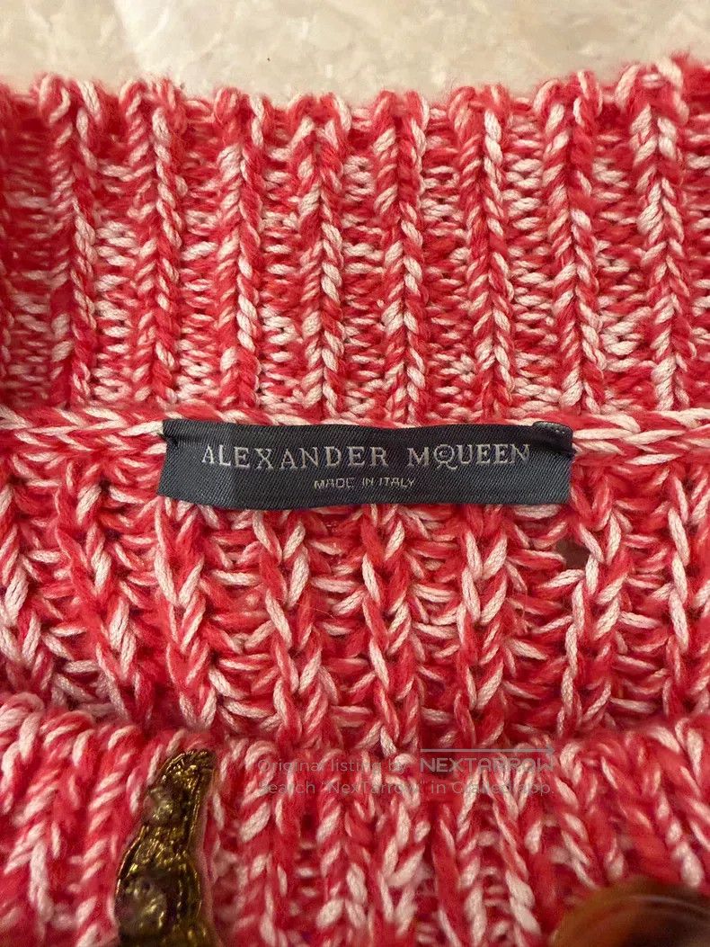 Alexander McQueen Alexander Mcqueen Red knitted sweater Size S / US 4 / IT 40 - 3 Thumbnail