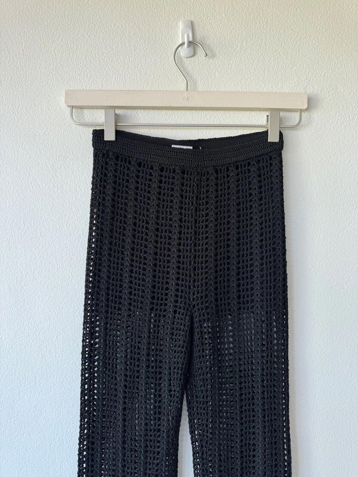 Dion Lee New dion lee knit pinnacle crochet pant black extra small 6 Size 26" / US 2 / IT 38 - 3 Thumbnail