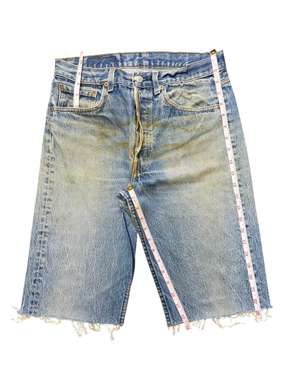 Levi's Vintage 90s Levis 501xx Mud Wash Distress Jean Shorts Size US 29 - 7 Thumbnail
