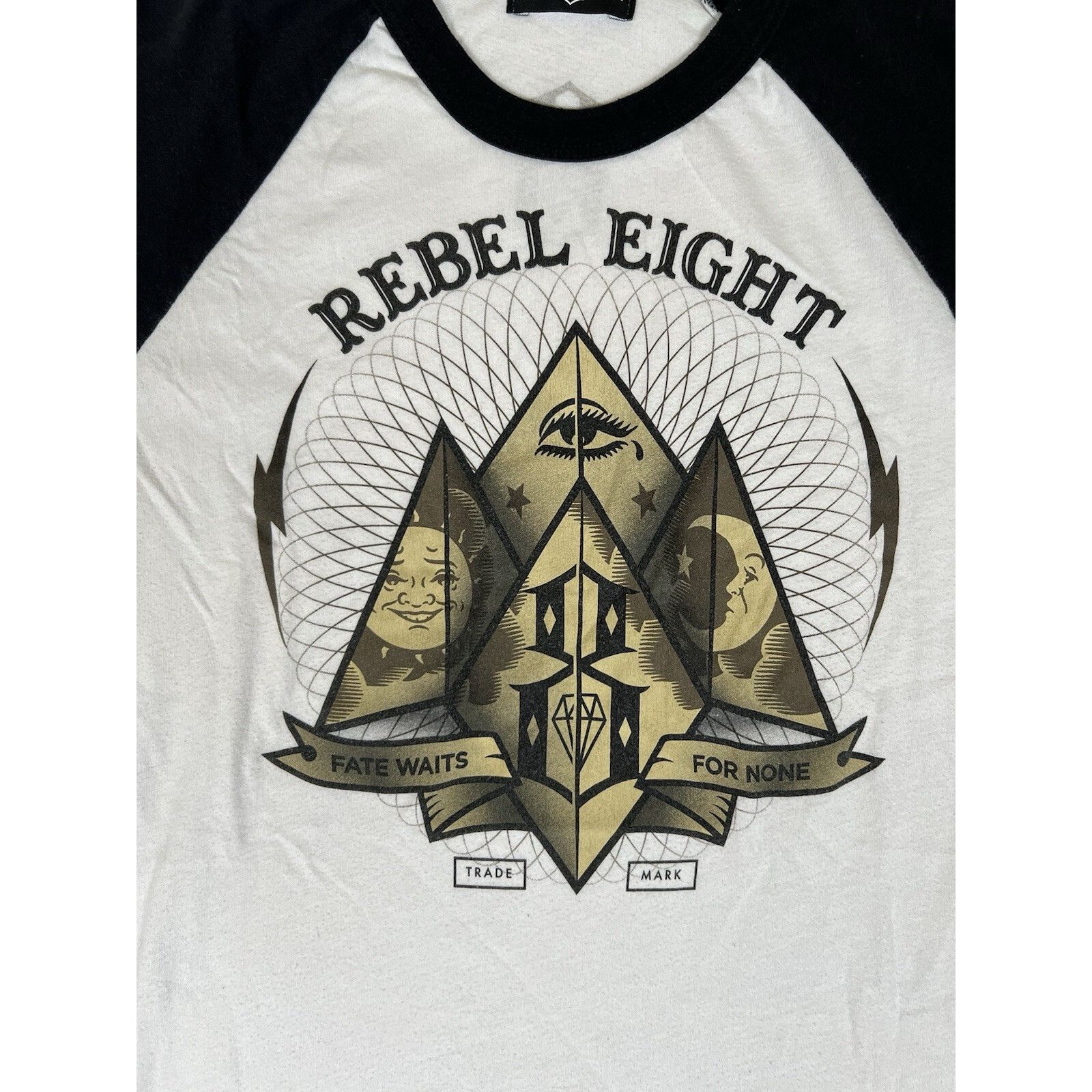Rebel8 Vintage Rebel 8 Raglan Shirt Size Small 3/4 Sleeve Y2K Size US S / EU 44-46 / 1 - 2 Thumbnail