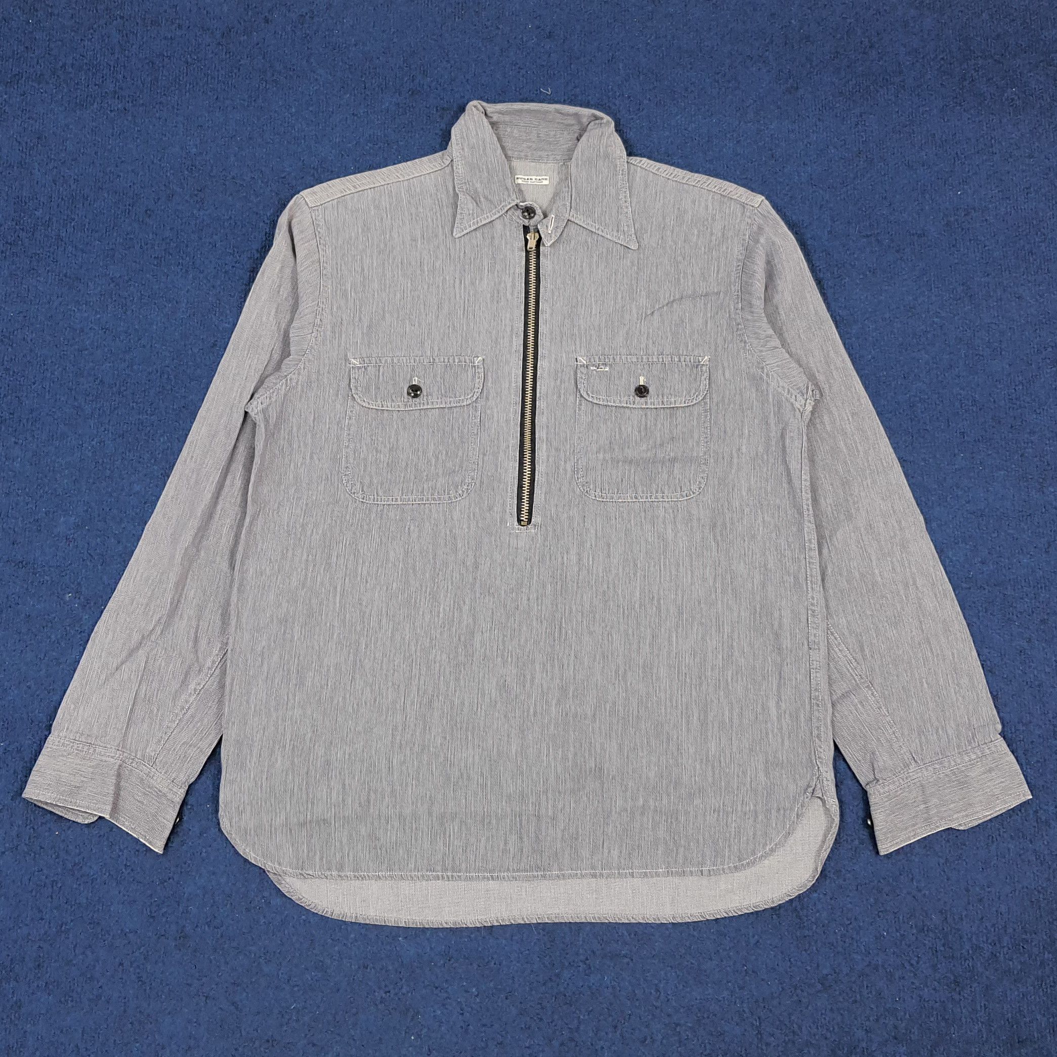 Japanese Brand × Sugar Cane × Vintage Vintage Sugar Cane Half Zipper Japan Brand Polo Long Sleeve Size US L / EU 52-54 / 3 - 1 Thumbnail