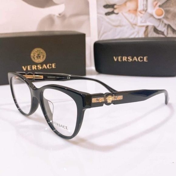 image of NWT Versace Ve3304F - Gb1 Eyeglasses in Black, Women's