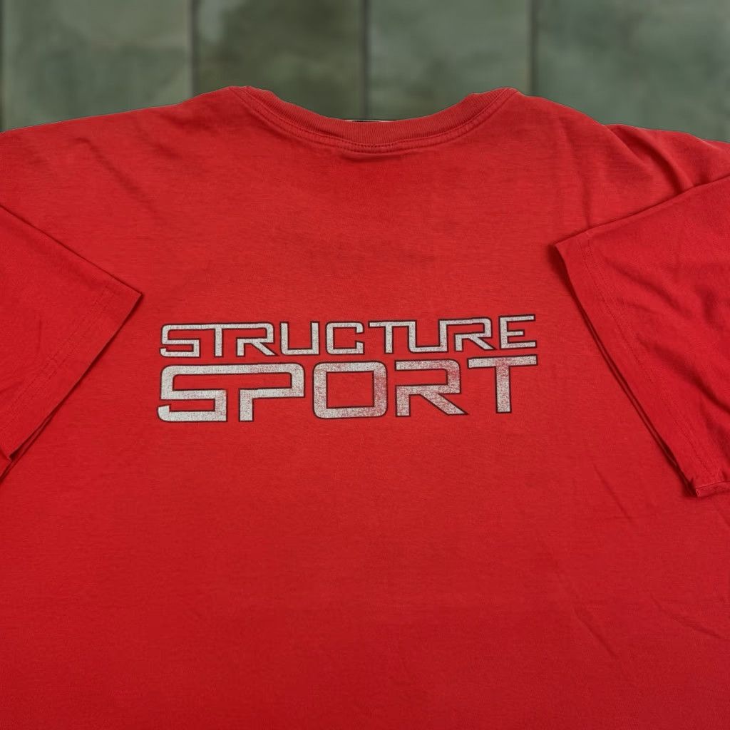 Vintage Vintage Structure T Shirt Adult XL Red Grunge Hipster Punk 90s Y2K Graphic Sport Size US XL / EU 56 / 4 - 1 Thumbnail