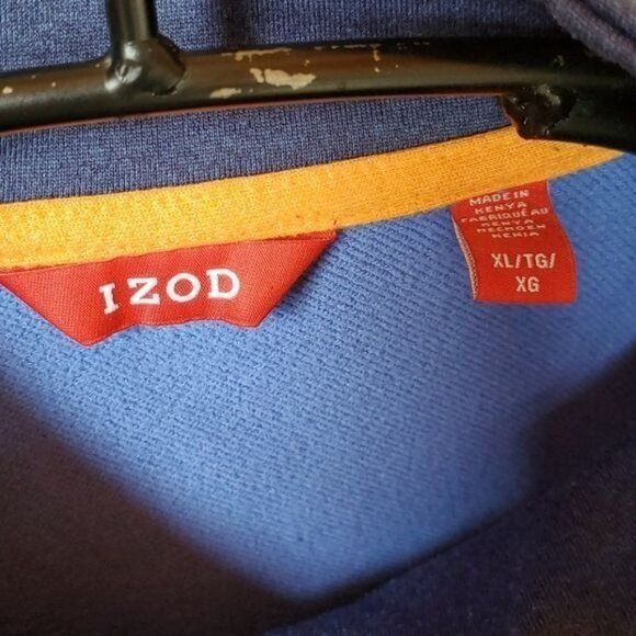 Izod Izod Graphic Logo Blue 1/4 Zip Long Sleeve Mock Neck Sz XL P Size US XL / EU 56 / 4 - 3 Thumbnail