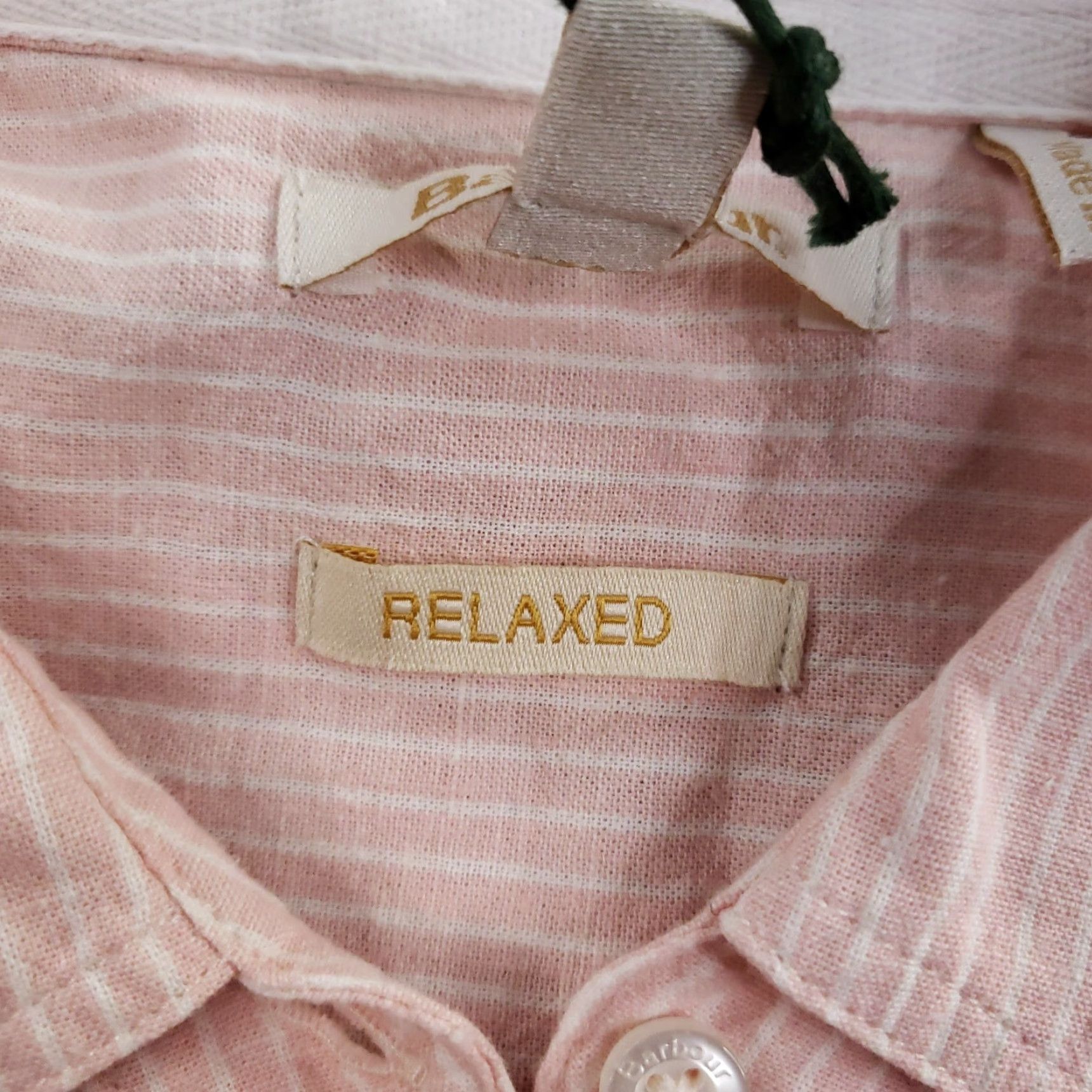 Barbour VINTAGE Barbour Beachfront Shirt Womens Size 6 Pink White Striped Button Up Roll Tab Size M / US 6-8 / IT 42-44 - 7 Thumbnail