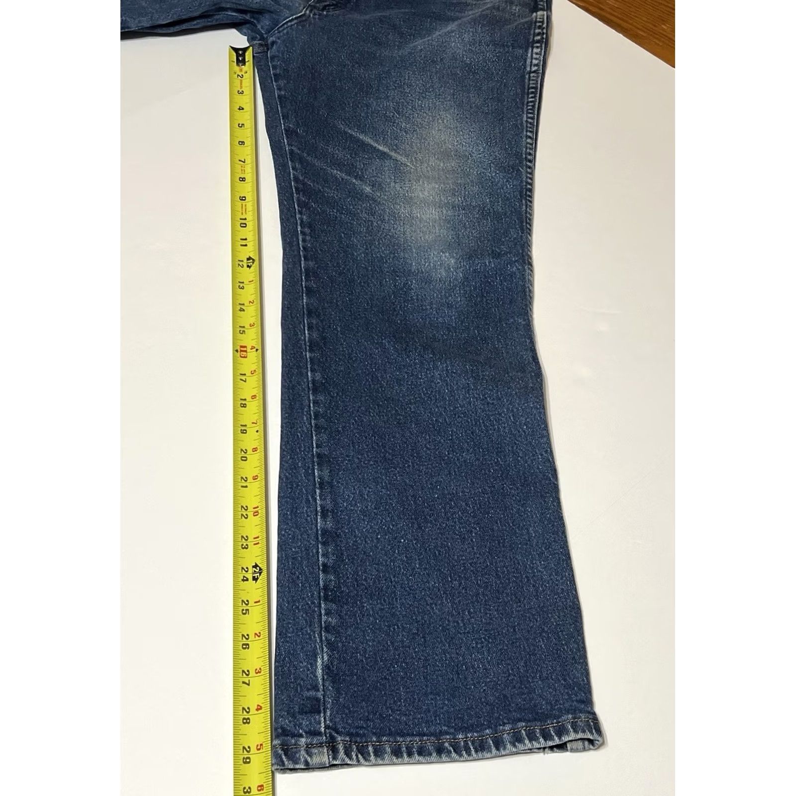 Wrangler Wrangler Cowboy Cut Slim Fit Jeans 37x30 Blue Denim 937STR Distressed 5-Pocket Mens Jeans Size US 37 - 5 Thumbnail