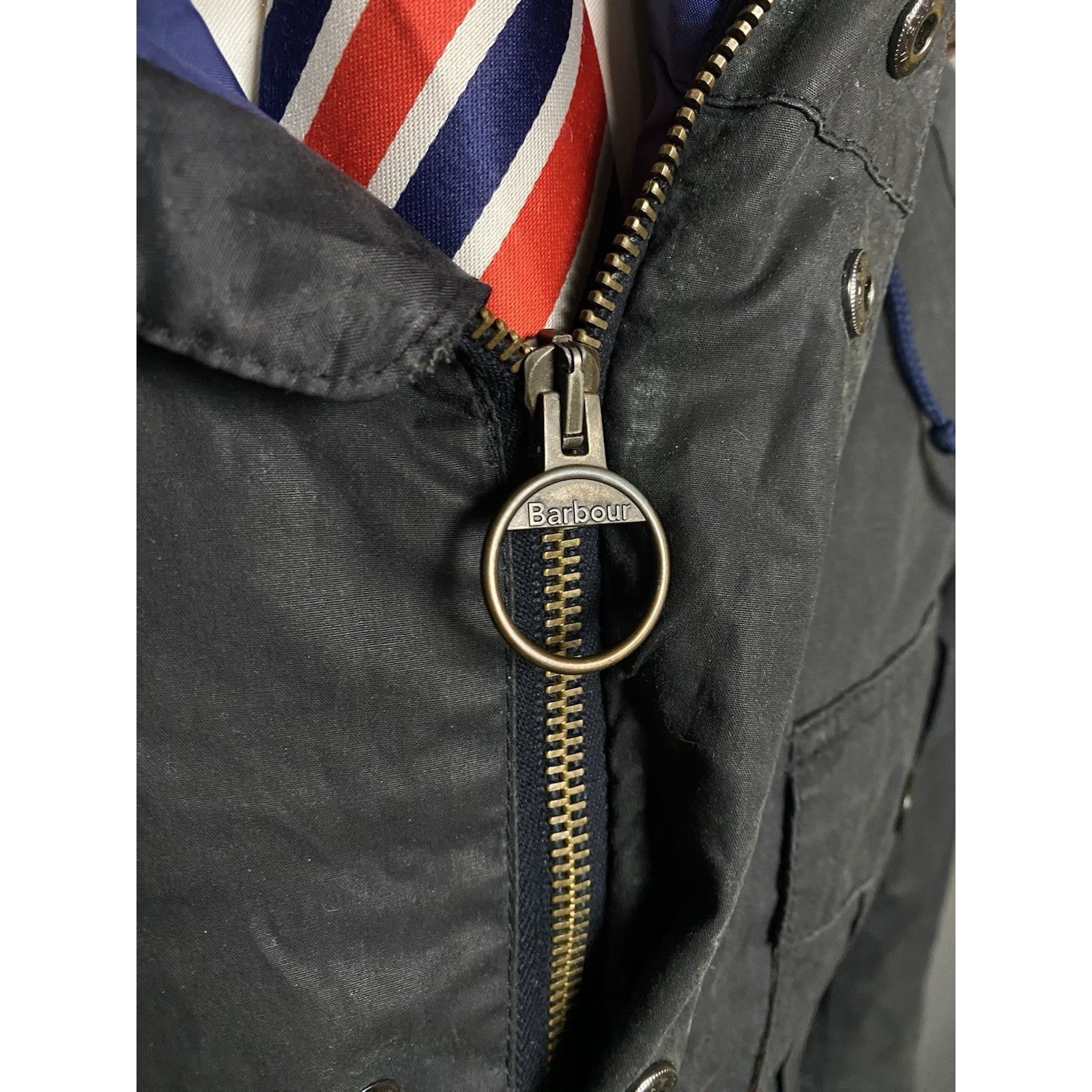 Barbour Barbour Cavendish Blue Hooded Waxed Multipocket Utility Mili Size US M / EU 48-50 / 2 - 9 Thumbnail