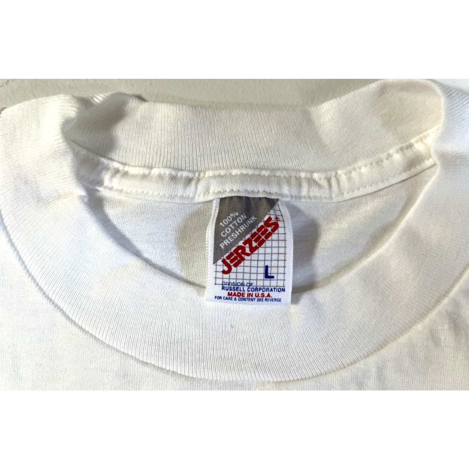 Jerzees VINTAGE Jerzees T-Shirt USA 1993 Monuments of America Graphic Tee White L Mens Size US L / EU 52-54 / 3 - 7 Thumbnail
