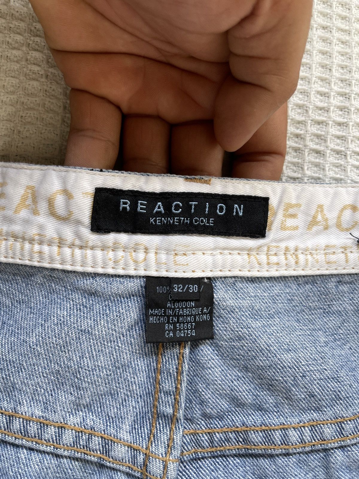JNCO × Kenneth Cole × Southpole Last Drop🔥🔥Vtg Reaction Kenneth Cole Light Blue Baggy Jeans Size US 34 / EU 50 - 9 Thumbnail