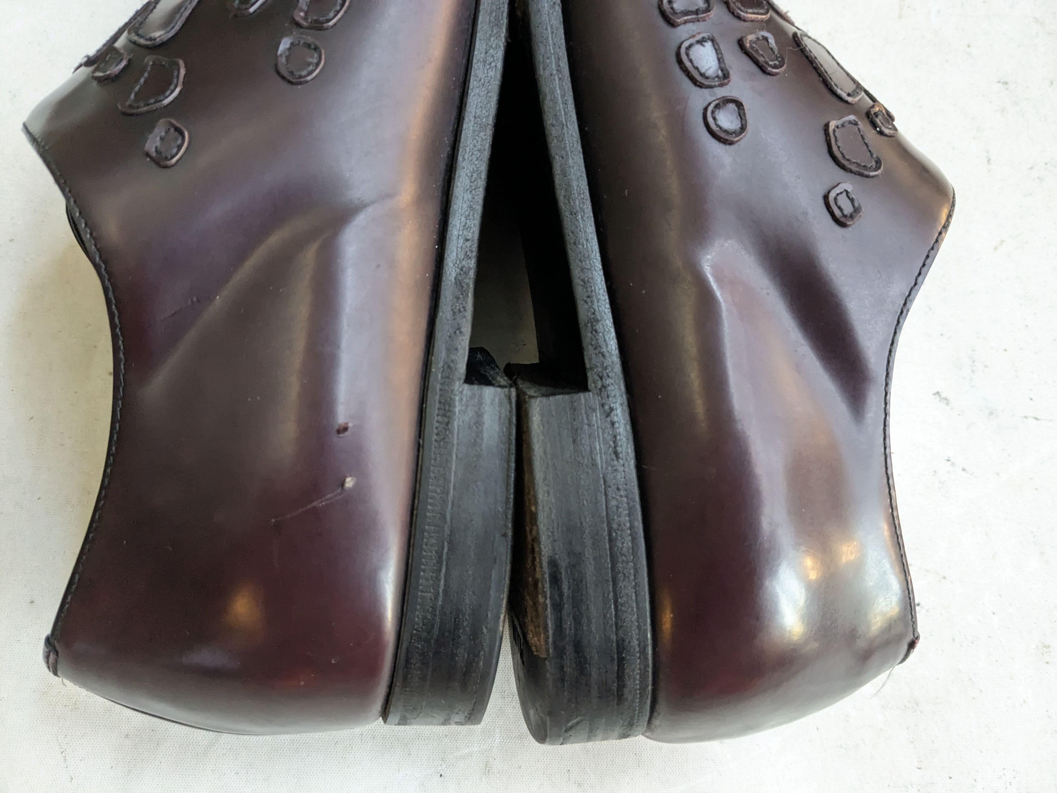 Prada Prada Oxfords Burgundy 9.5 Croc Pattern Leather Size US 9.5 / EU 42-43 - 6 Thumbnail