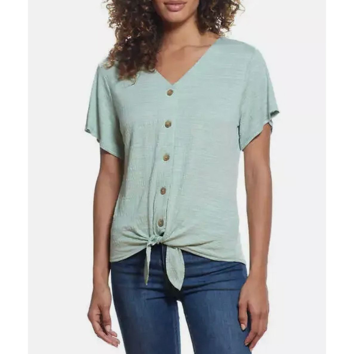 Weatherproof Weatherproof Vintage | Women's Tie Front Top | Small Size S / US 4 / IT 40 - 5 Thumbnail