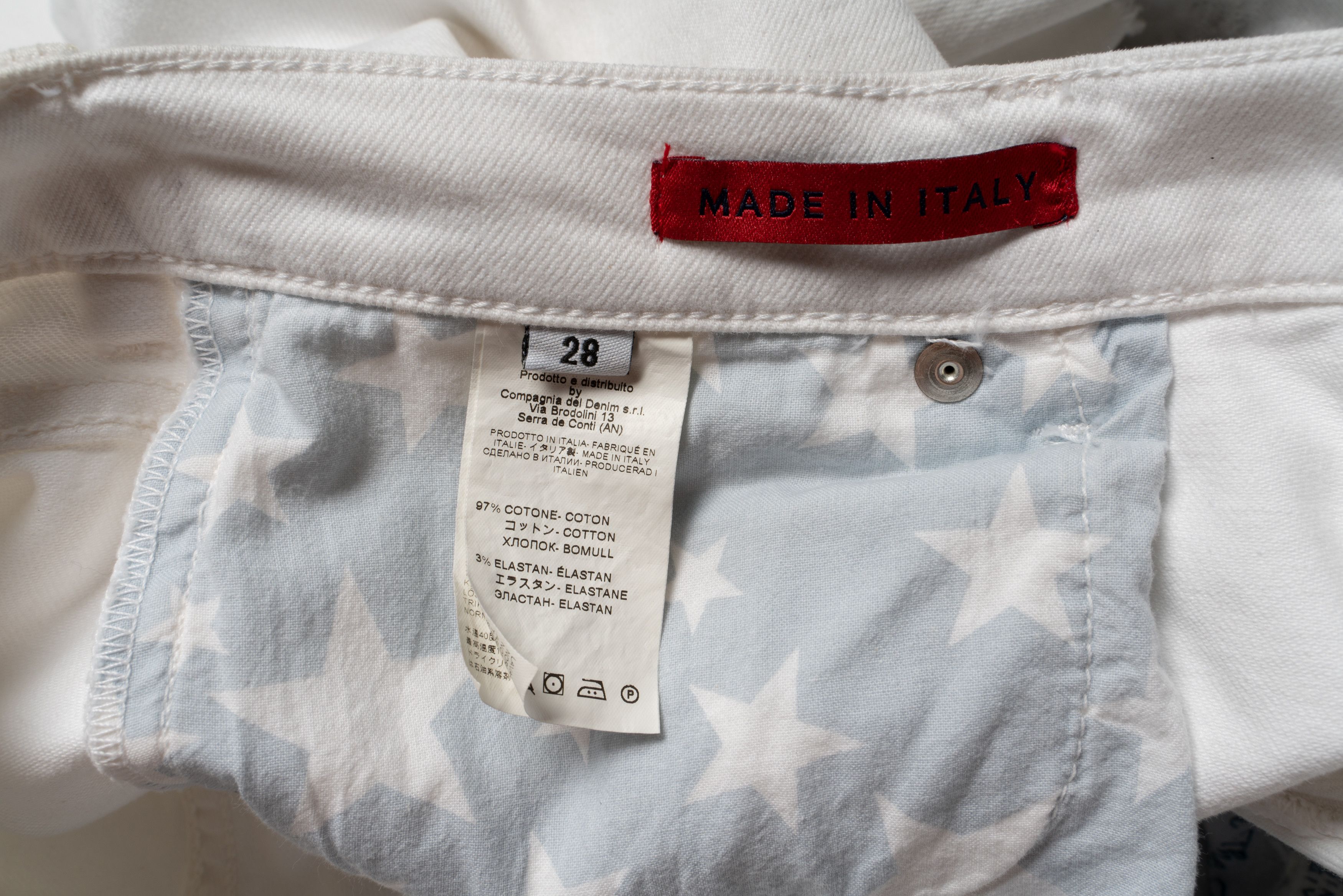 Pinko 🔴 PINKO JEANS Distressed Denim Jeans White Black Tie Dye Size 28" / US 6 / IT 42 - 9 Thumbnail