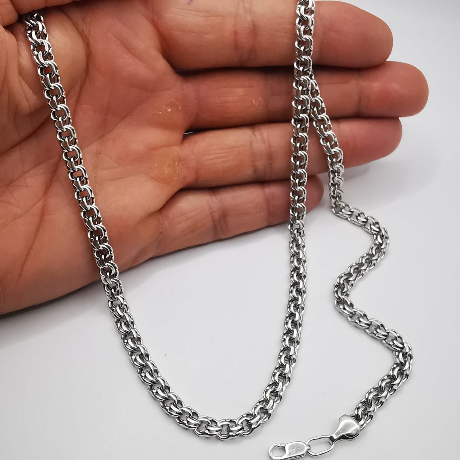 Sterling Silver Vintage Jewelry Chain, 925 Sterling Silver, Signed 29,62g Size ONE SIZE - 9 Thumbnail