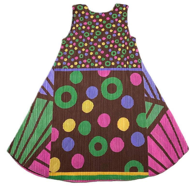 Issey Miyake Issey Miyake size:3 Colorful polka dot donut V-neck dress Size M / US 6-8 / IT 42-44 - 4 Thumbnail