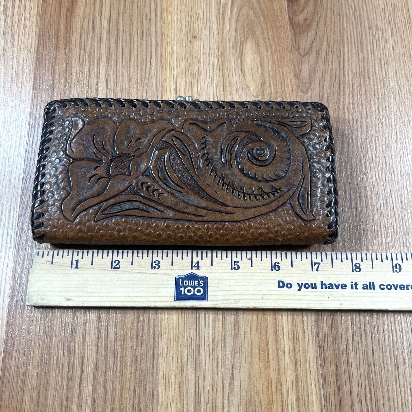 Vintage VINTAGE Unbranded Brown Leather Credit Card Bifold Long Wallet Women Solid 7.5 in 3.5 in Wallet Mens Girls Size ONE SIZE - 7 Thumbnail