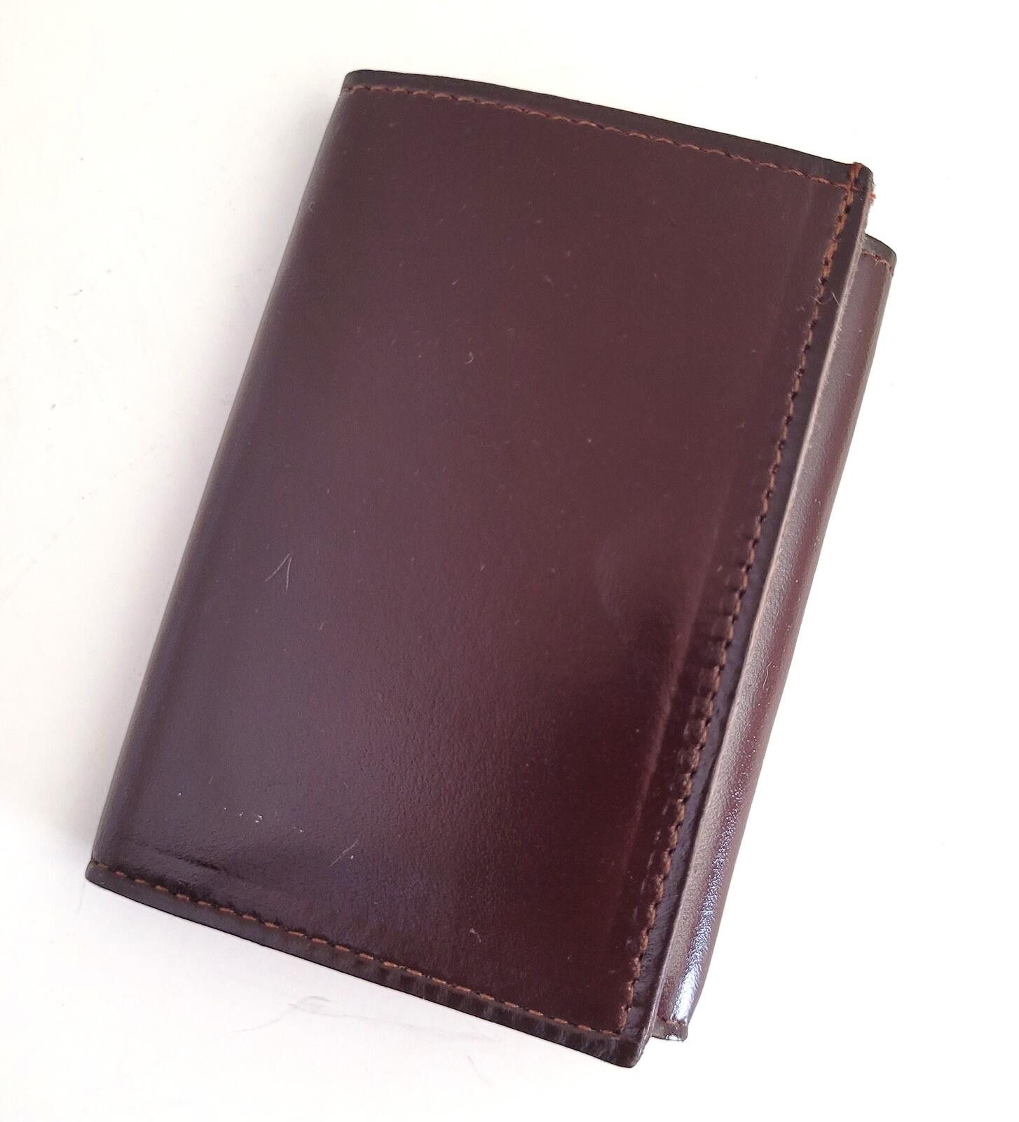 Other Genuine Leather Tri-Fold Wallet Classic Brown Handmade - New Size ONE SIZE - 1 Thumbnail