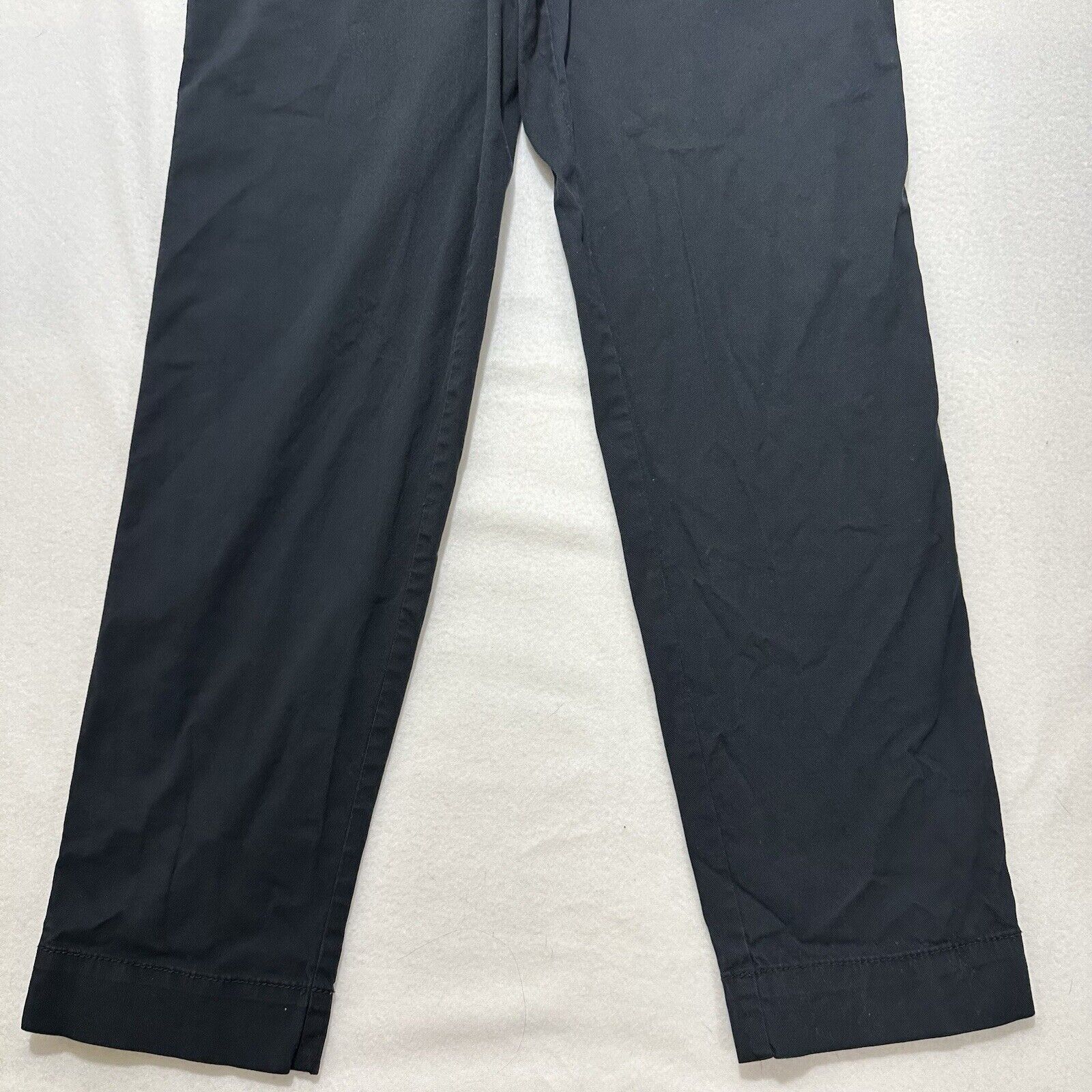 Anthropologie Maeve 2 Black High Rise Flat Front Chino Pants (25x27) Size 26" / US 2 / IT 38 - 3 Thumbnail