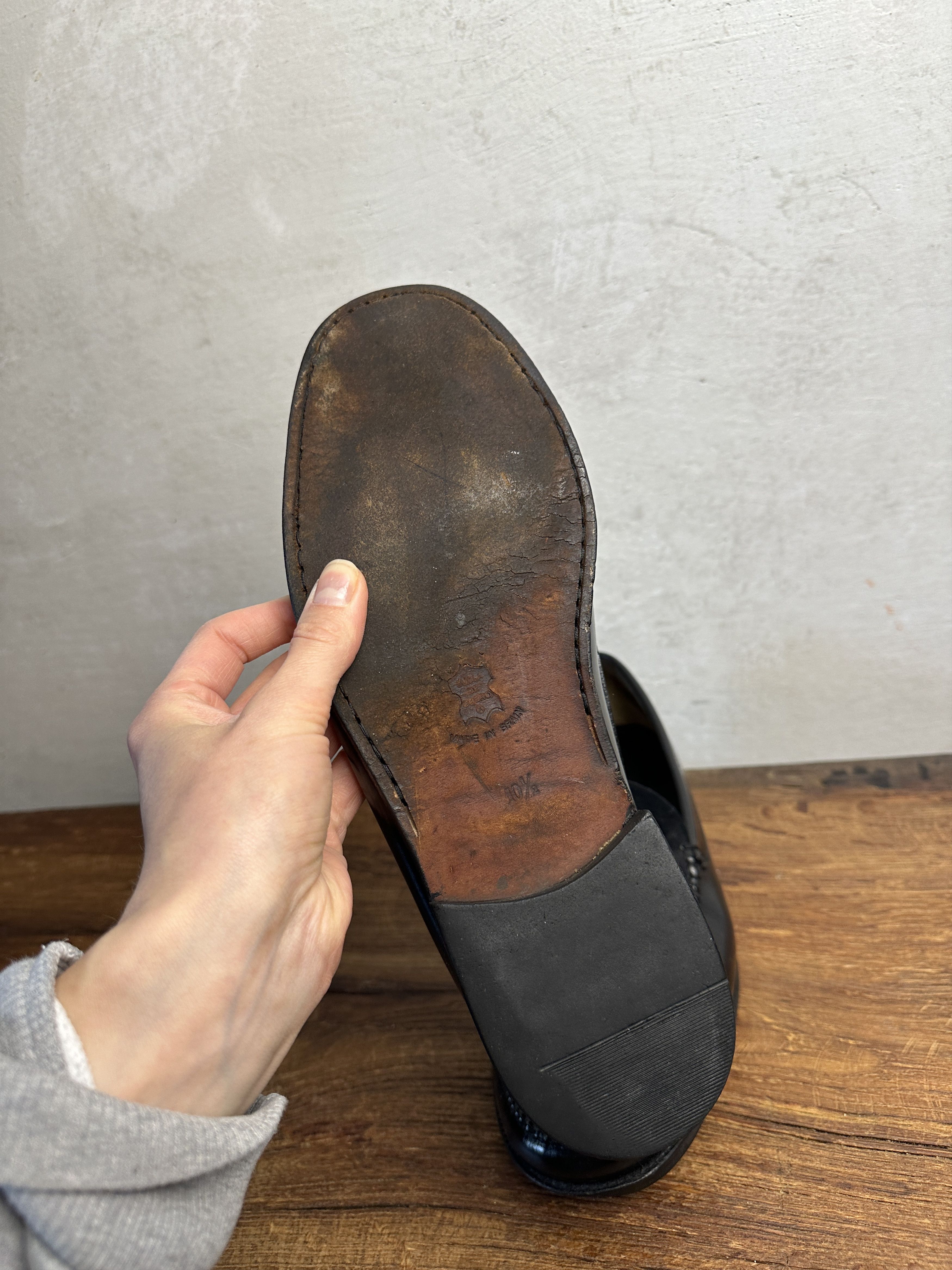 Genuine Leather Custom Made in Spain Leather Loafers Size US 10.5 / EU 43-44 - 10 Thumbnail