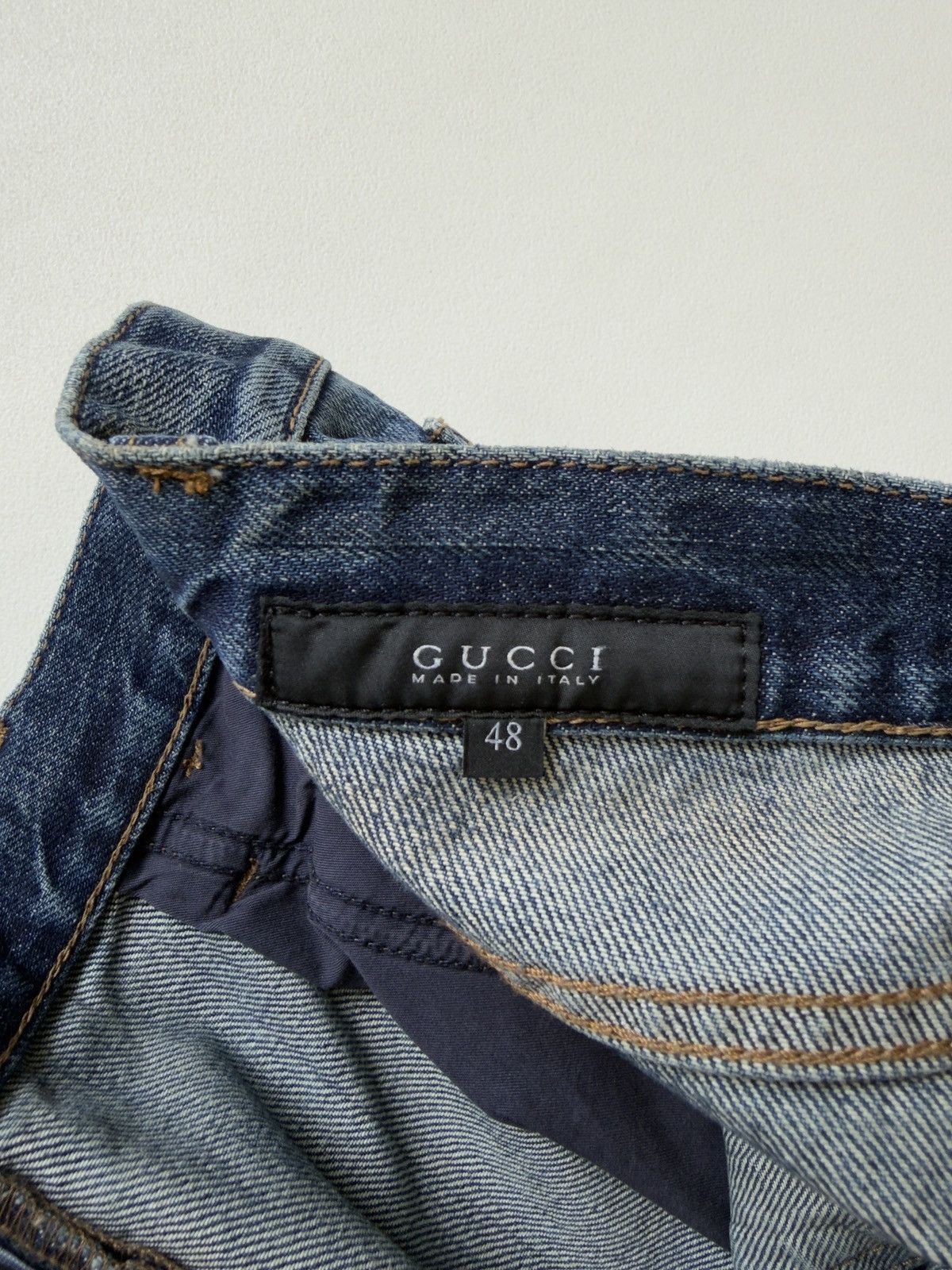 Gucci Early 2010s Washed Blue Skinny Jeans Size US 34 / EU 50 - 5 Thumbnail