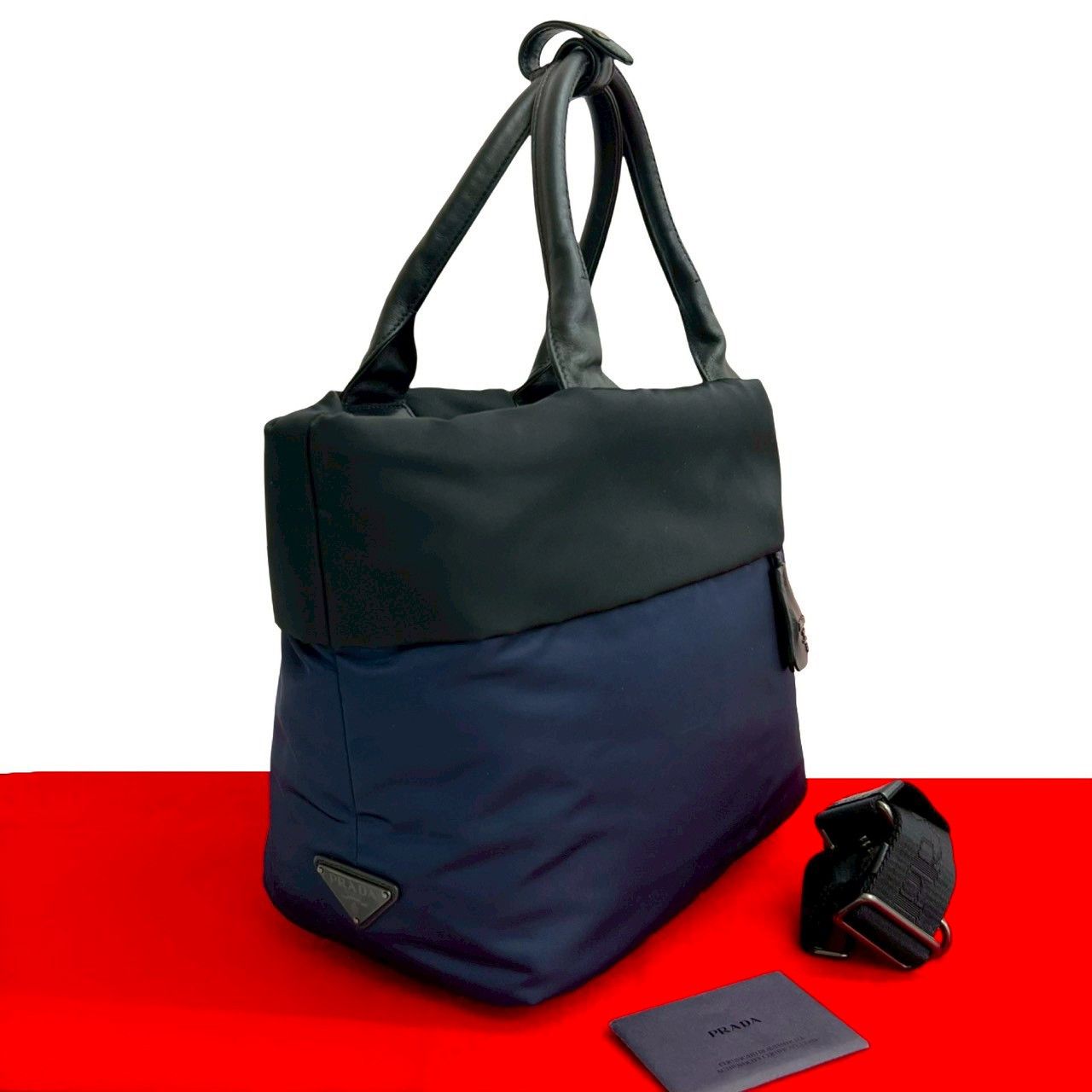 Prada Prada Prada Nylon Leather 2way Bag Leather Shoulder Bag DUTY FREE for USA Size ONE SIZE - 1 Thumbnail
