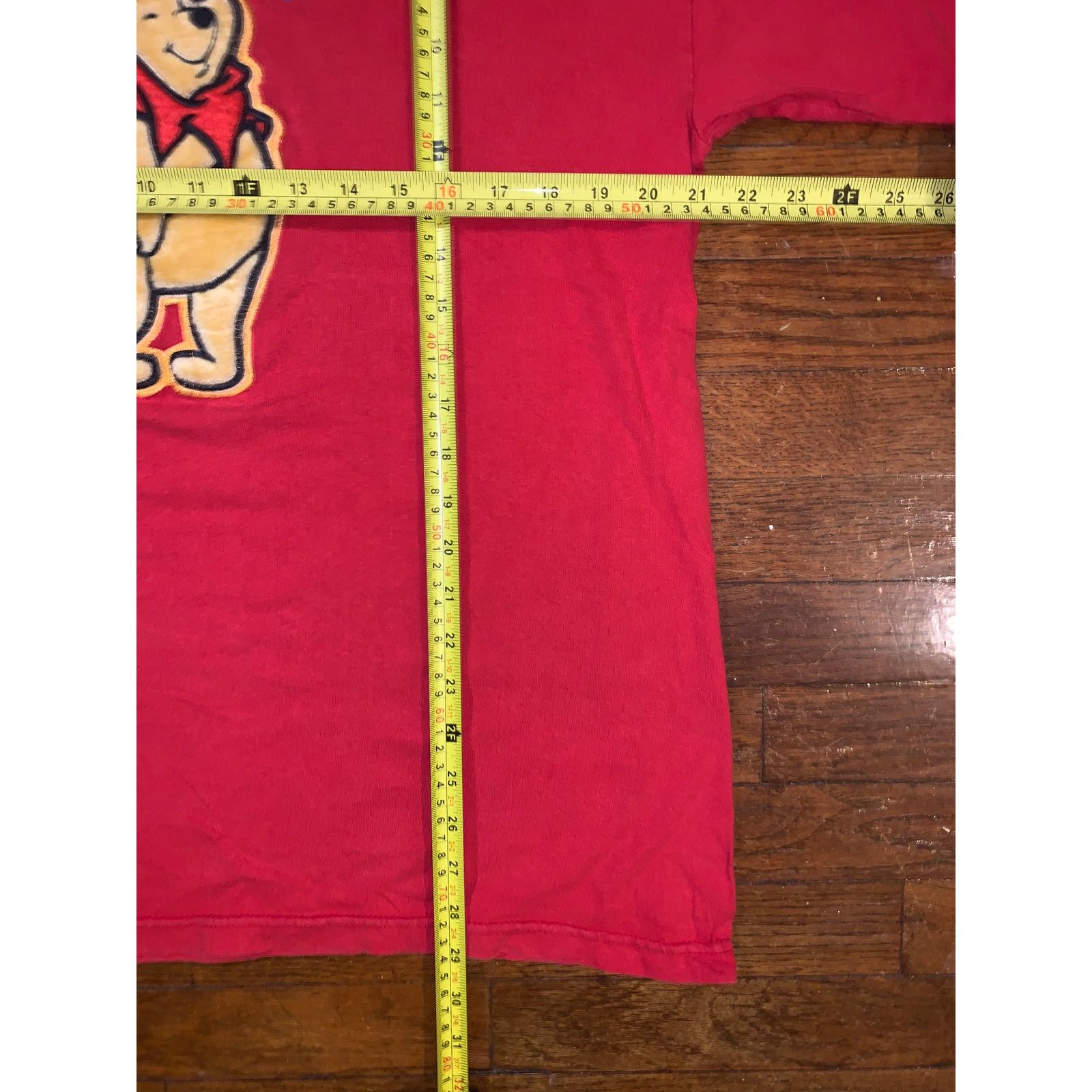Disney × Vintage Winnie The Pooh Embroidered T Shirt Red Disney Graphic Large Size US XL / EU 56 / 4 - 6 Thumbnail