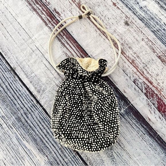 Vintage Vintage Beaded Purse String Reversible Bag Purse Size ONE SIZE - 2 Thumbnail