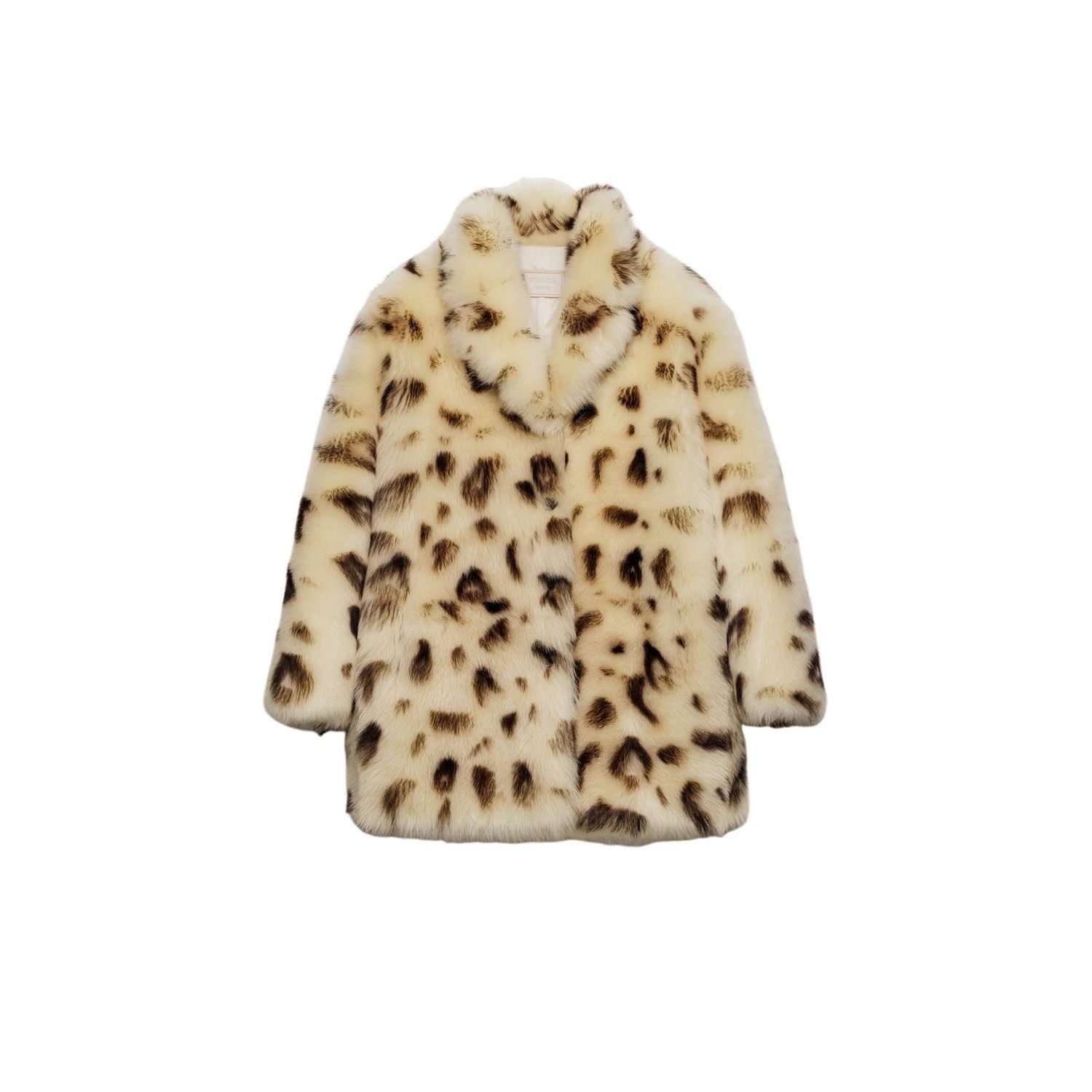 Prada PRADA $13500 Ivory/Black Shearling Coat New & Authentic (Wom Size S / US 4 / IT 40 - 1 Preview