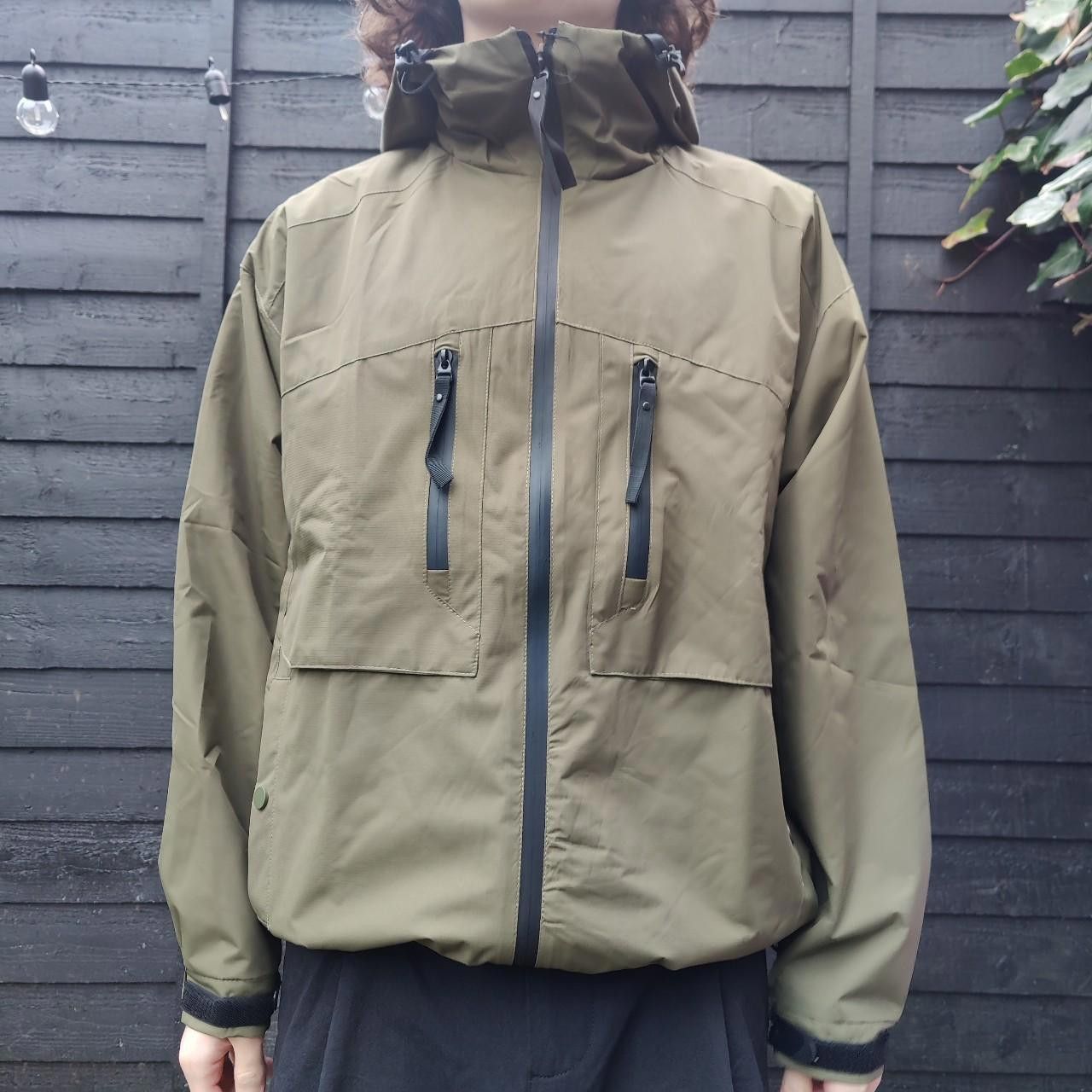 Green Waterproof Teflon Zip Jacket