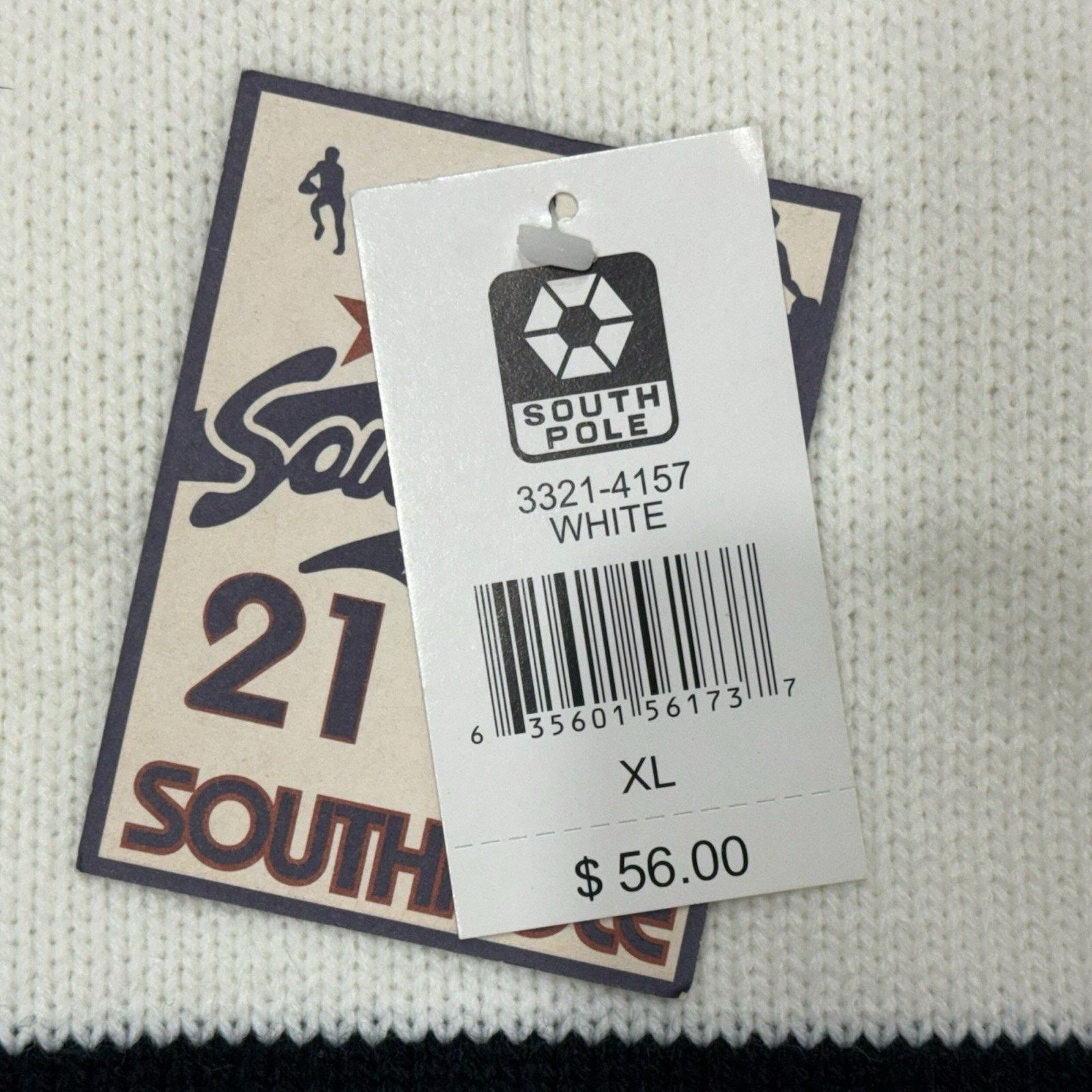 Southpole NWT Vintage South Pole Sweater Mens Large White Size US XL / EU 56 / 4 - 5 Thumbnail