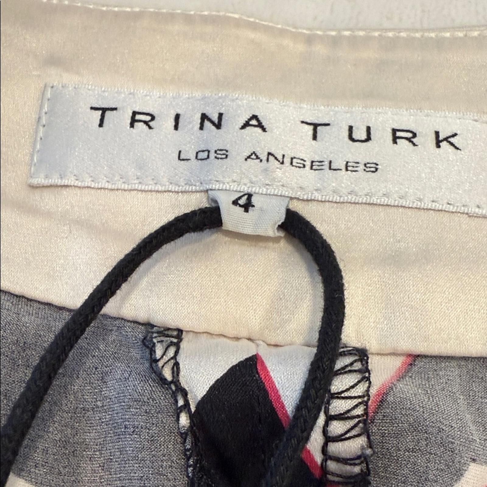 Other Trina Turk satin mini dress geometric pattern SZ 4 Size S / US 4 / IT 40 - 4 Thumbnail