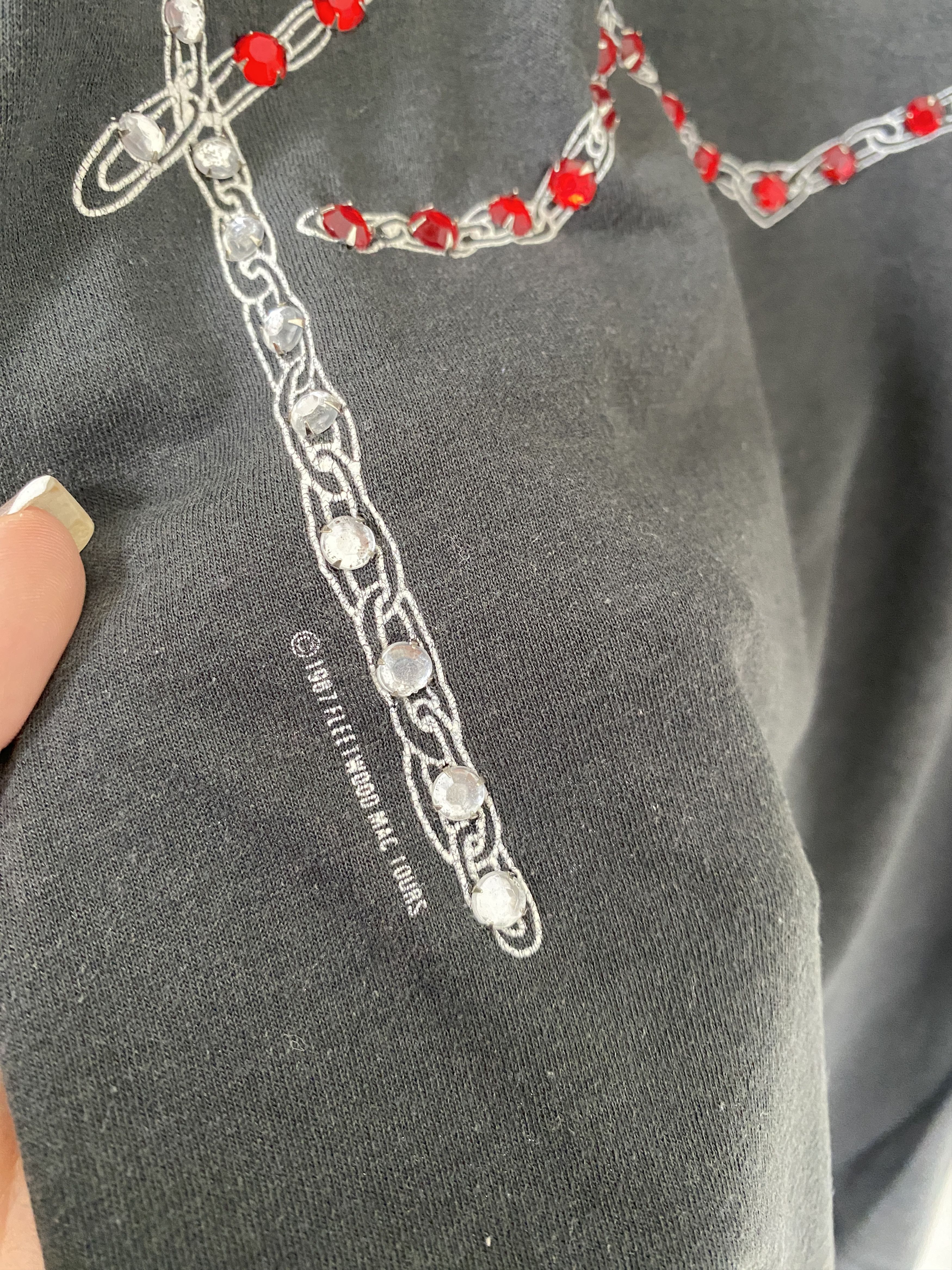 Vintage Vintage 1987 Fleetwood Mac rhinestones t-shirt single stitch Size US S / EU 44-46 / 1 - 3 Thumbnail