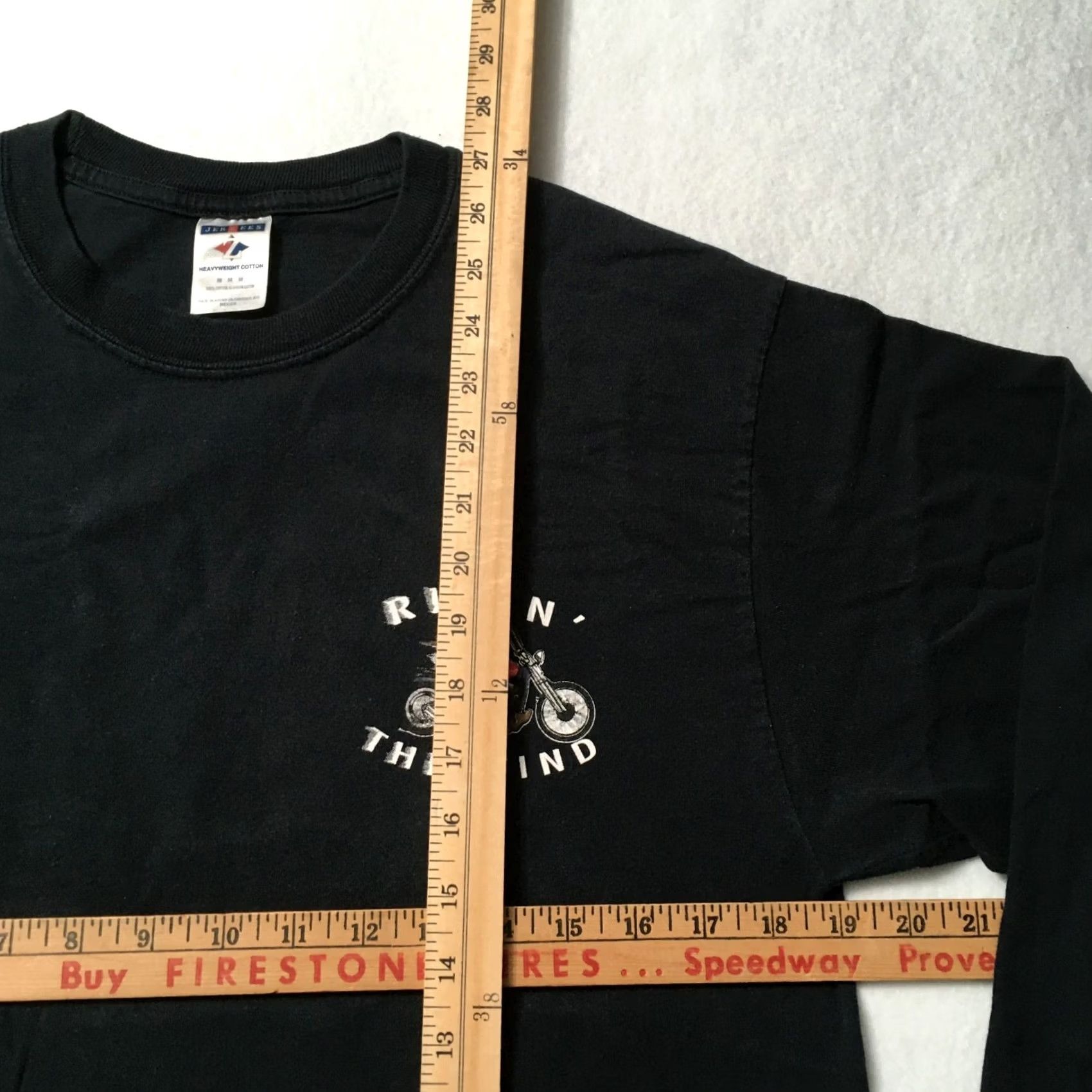 Jerzees HDMC Ride Tee Long Sleeve Shirt Blue Size med double sided Men's ridin Free Size US M / EU 48-50 / 2 - 5 Thumbnail