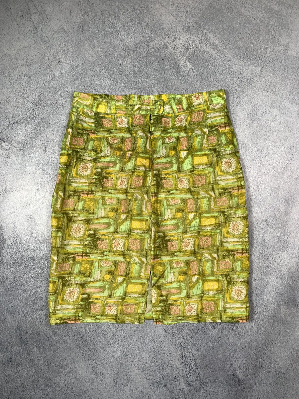 Vintage Vintage 90s all over abstract skirt Japanese avantgarde Size 30" / US 8 / IT 44 - 1 Thumbnail